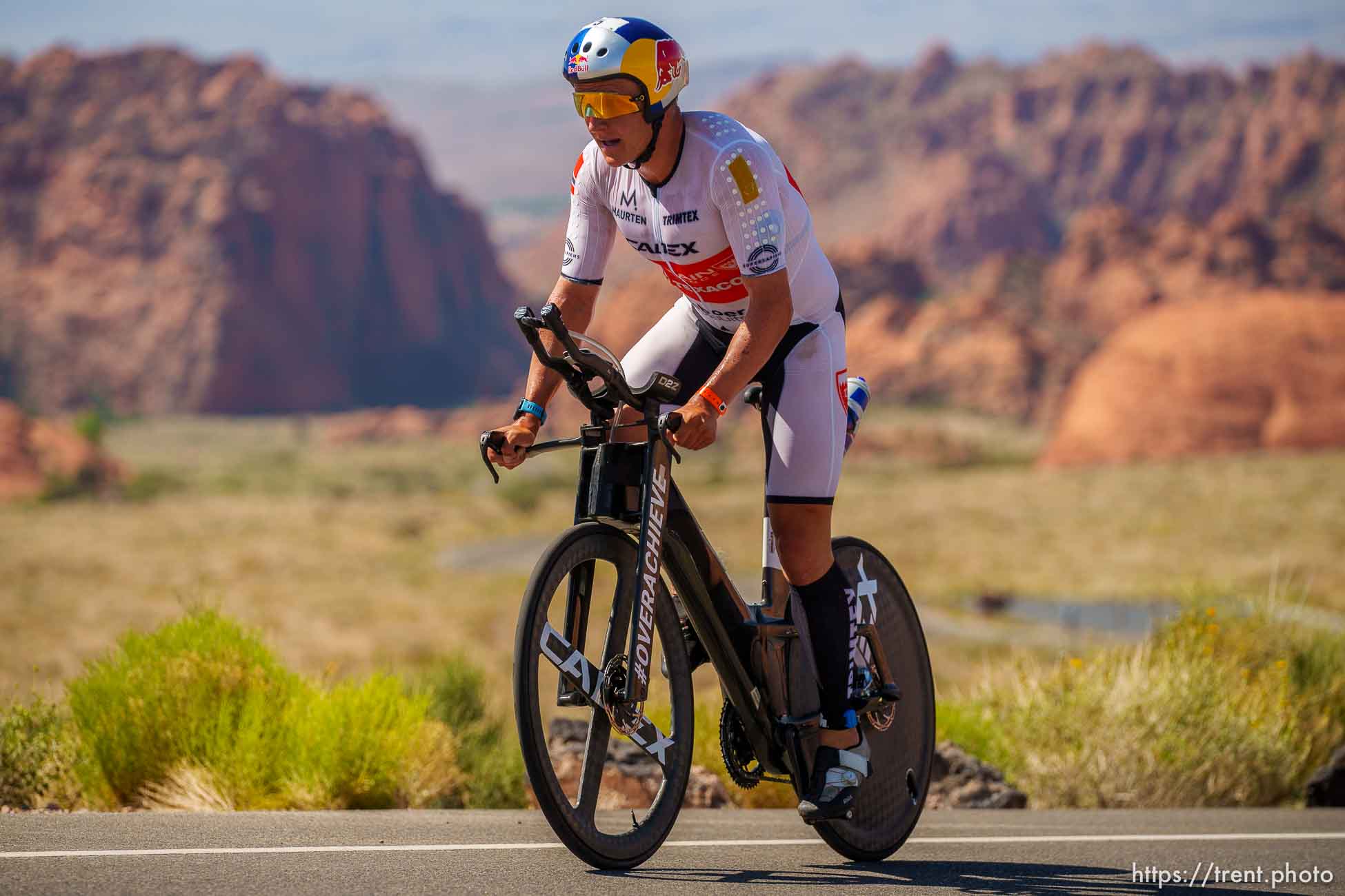 (Trent Nelson  |  The Salt Lake Tribune) Kristian Blummenfelt during the Ironman World Championship triathlon in St. George on Saturday, May 7, 2022.