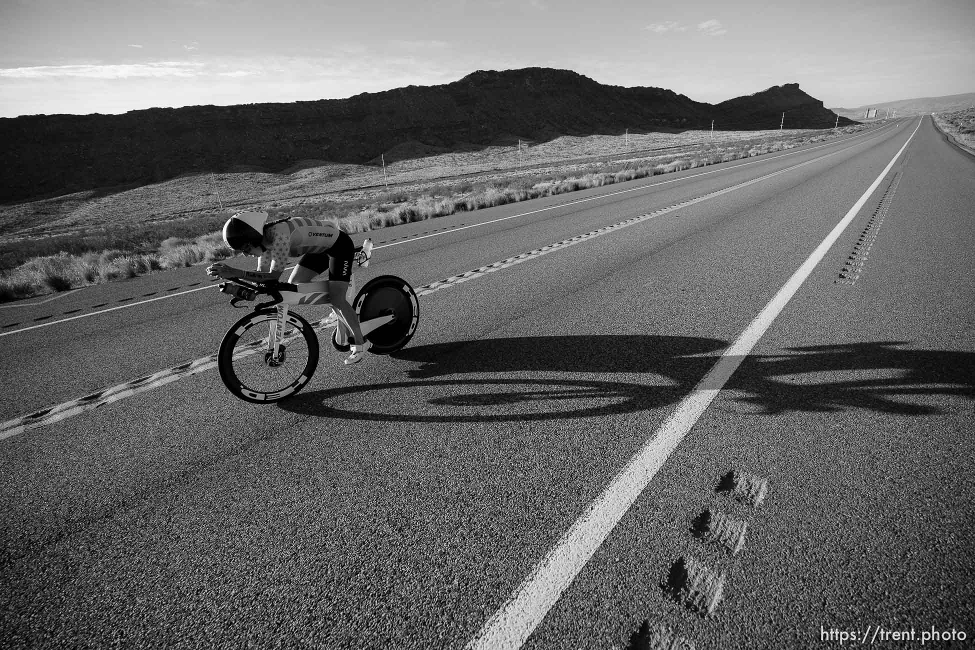 (Trent Nelson  |  The Salt Lake Tribune) Jocelyn McCauley competes in the Ironman World Championship triathlon in St. George on Saturday, May 7, 2022.