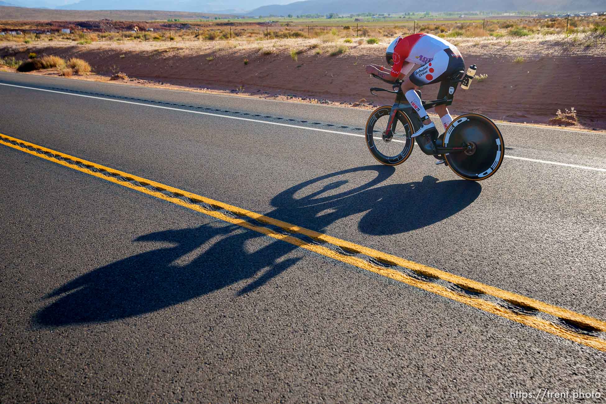 (Trent Nelson  |  The Salt Lake Tribune) Michael Weiss during the Ironman World Championship triathlon in St. George on Saturday, May 7, 2022.