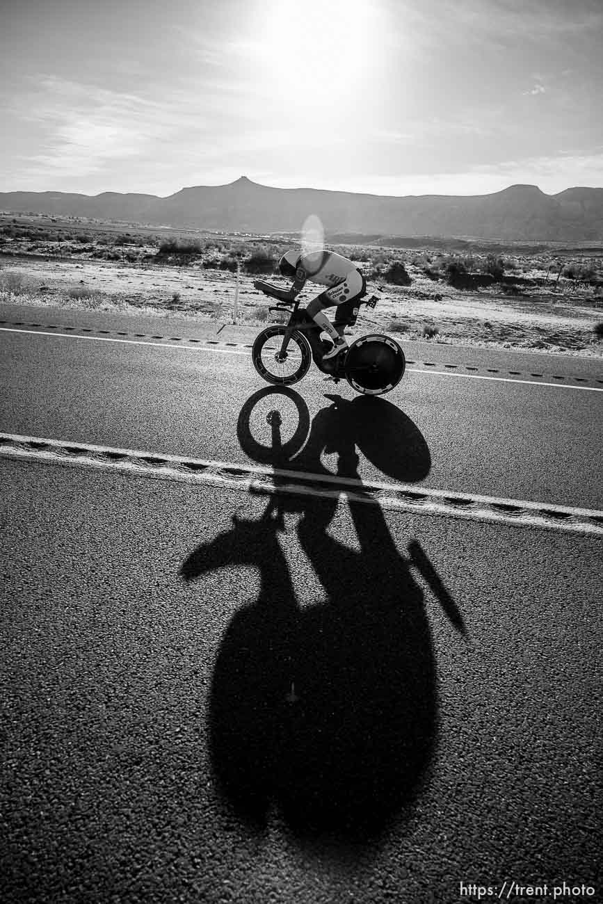 (Trent Nelson  |  The Salt Lake Tribune) Michael Weiss during the Ironman World Championship triathlon in St. George on Saturday, May 7, 2022.