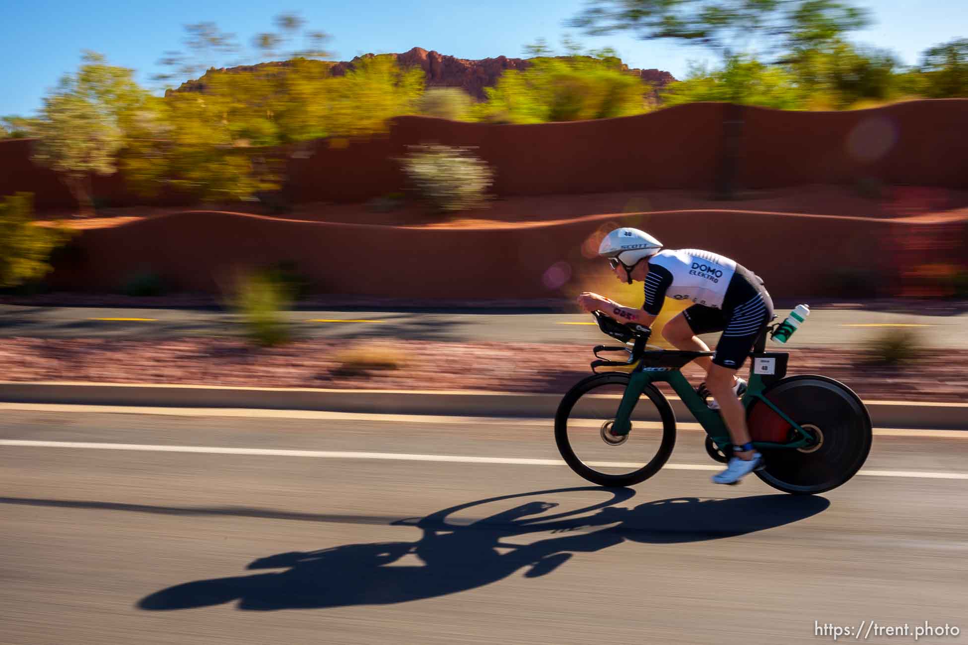 (Trent Nelson  |  The Salt Lake Tribune) Peter Heemeryck during the Ironman World Championship triathlon in St. George on Saturday, May 7, 2022.