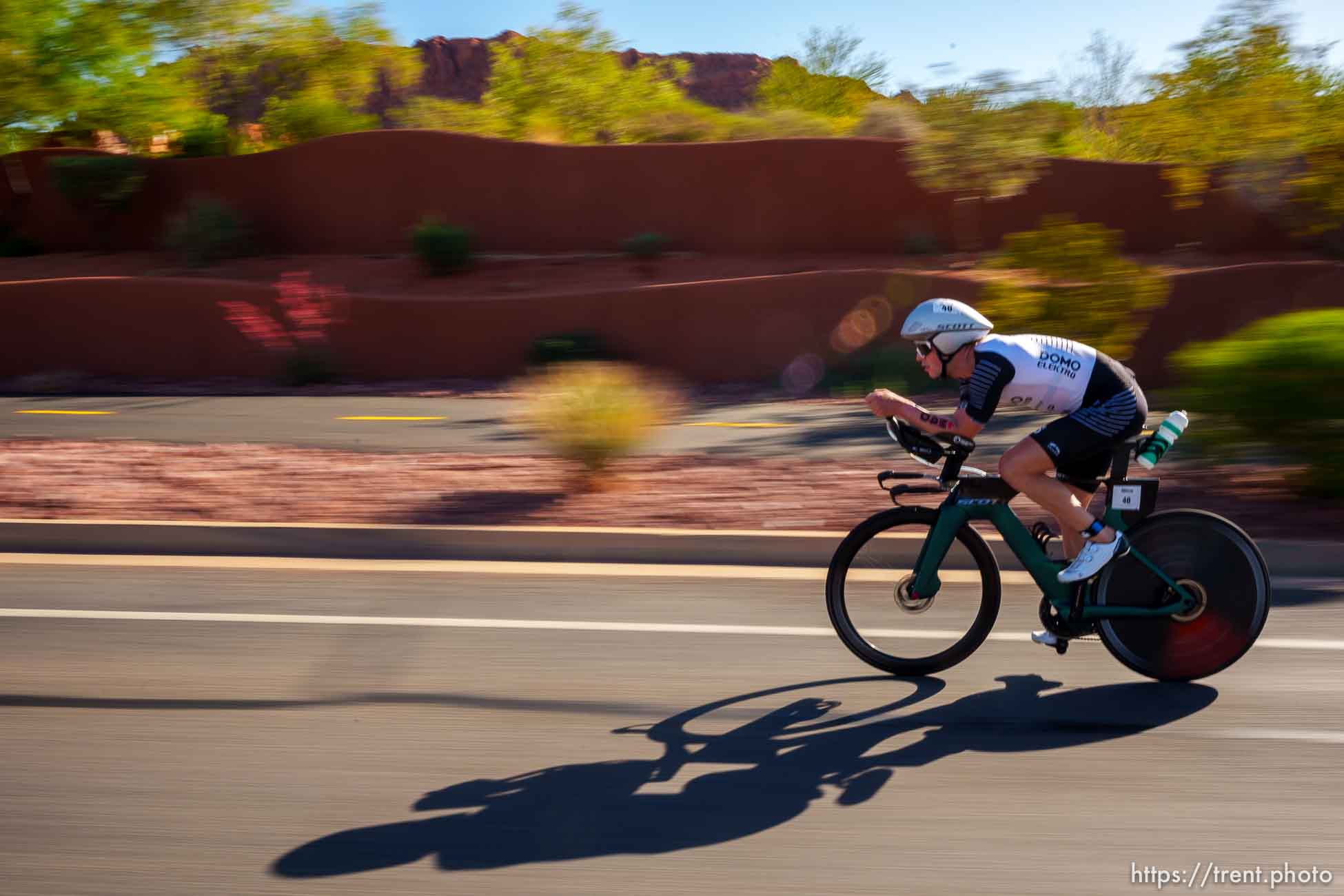 (Trent Nelson  |  The Salt Lake Tribune) Peter Heemeryck during the Ironman World Championship triathlon in St. George on Saturday, May 7, 2022.