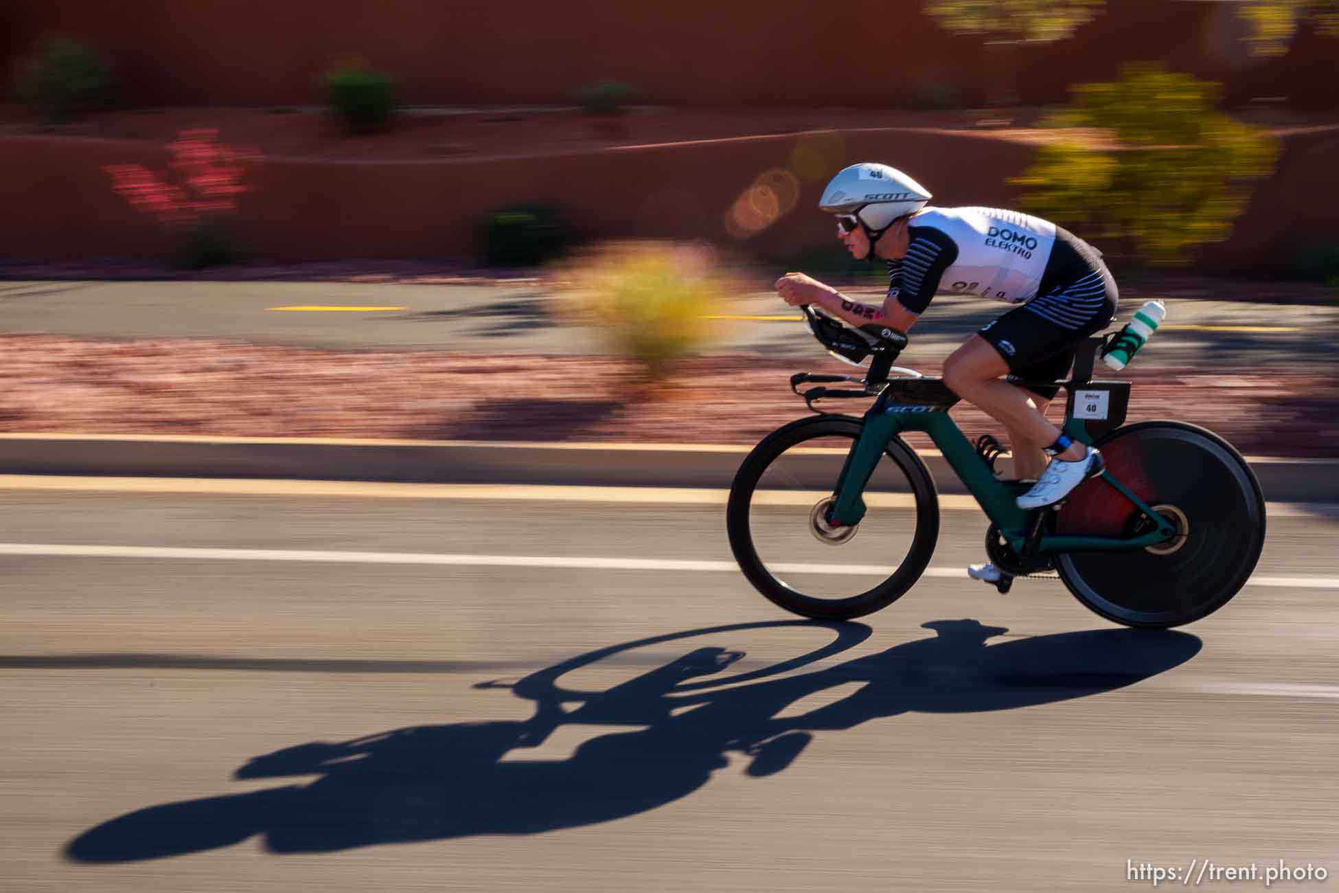 (Trent Nelson  |  The Salt Lake Tribune) Peter Heemeryck during the Ironman World Championship triathlon in St. George on Saturday, May 7, 2022.