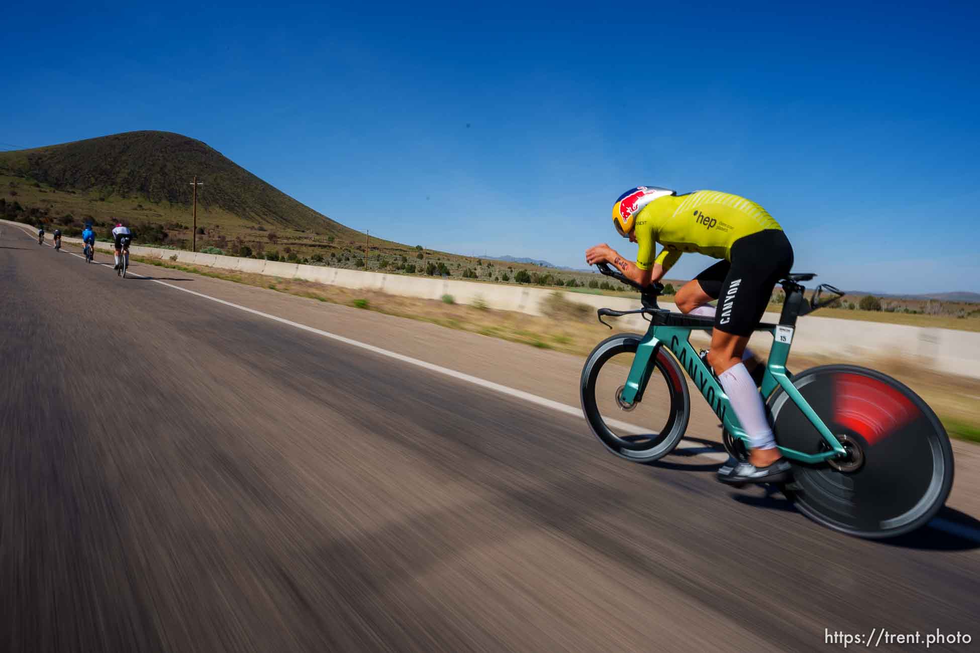 (Trent Nelson  |  The Salt Lake Tribune) Daniel Baekkegard during the Ironman World Championship triathlon in St. George on Saturday, May 7, 2022.