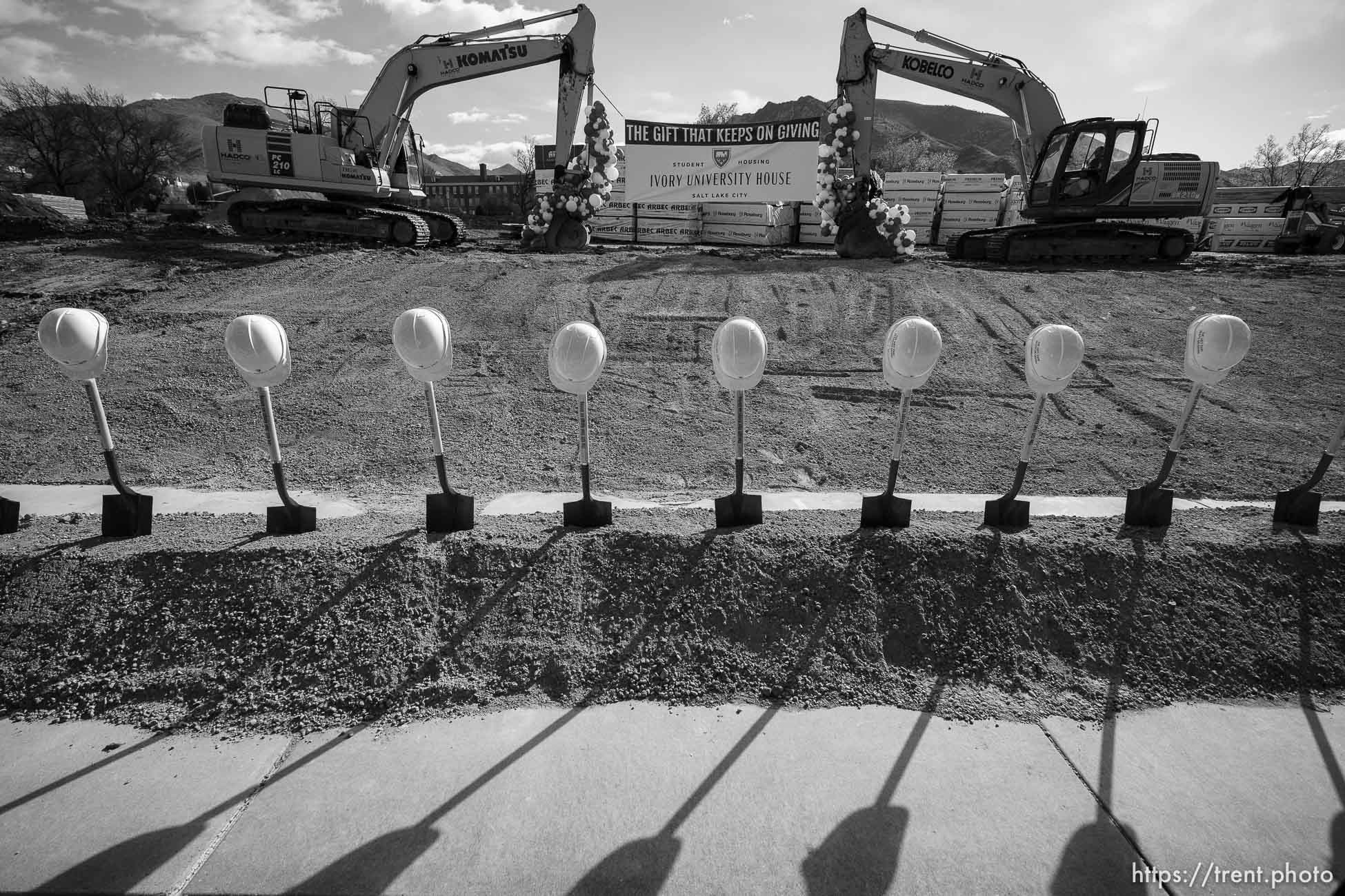 (Trent Nelson  |  The Salt Lake Tribune) The groundbreaking ceremony for Ivory University House at the University of Utah in Salt Lake City on Friday, May 13, 2022.