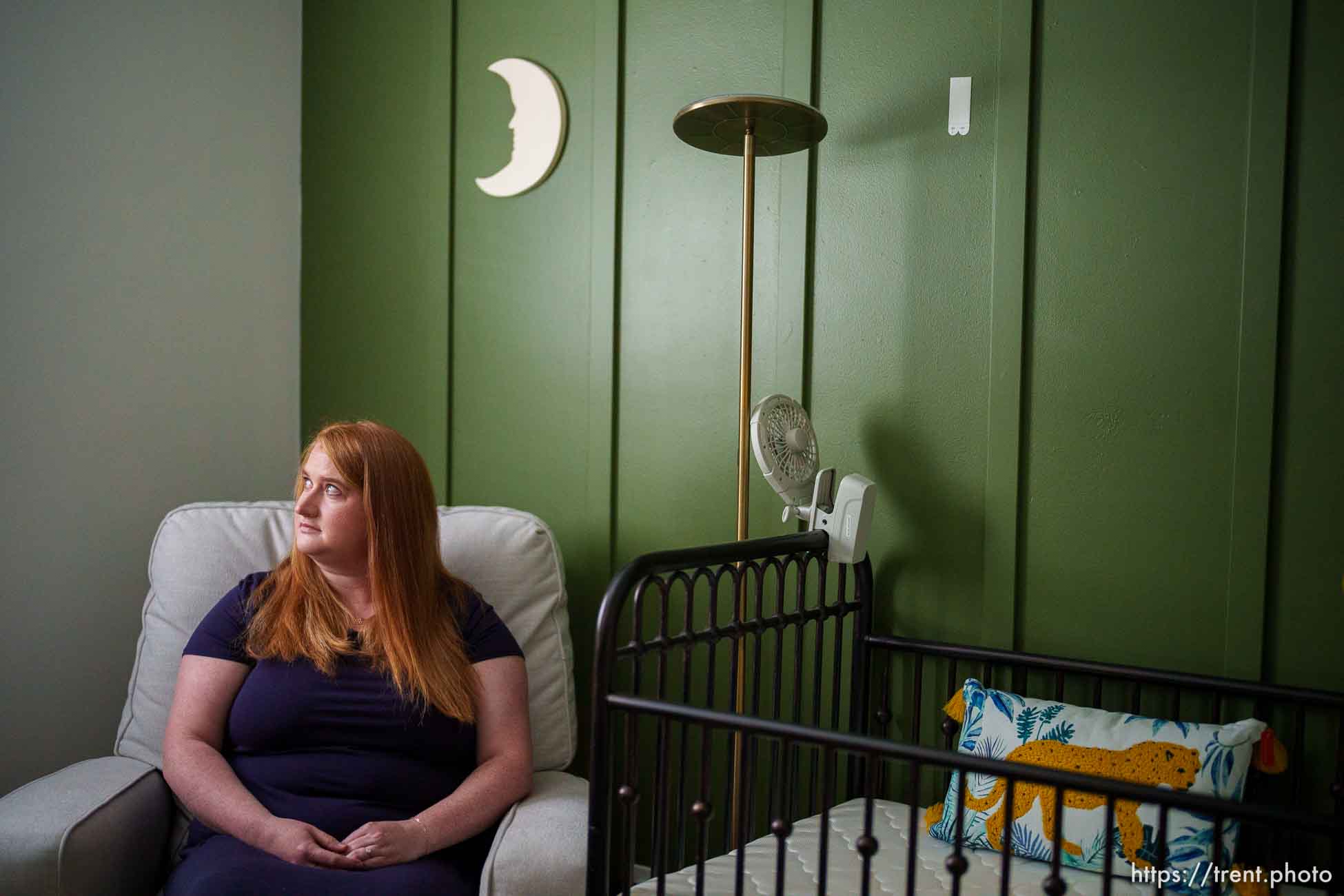 (Trent Nelson  |  The Salt Lake Tribune) Julie Michaud in the bedroom of her deceased 7-month-old daughter Eliza, a place she calls joyous and sacred, in Ogden on Friday, May 20, 2022.