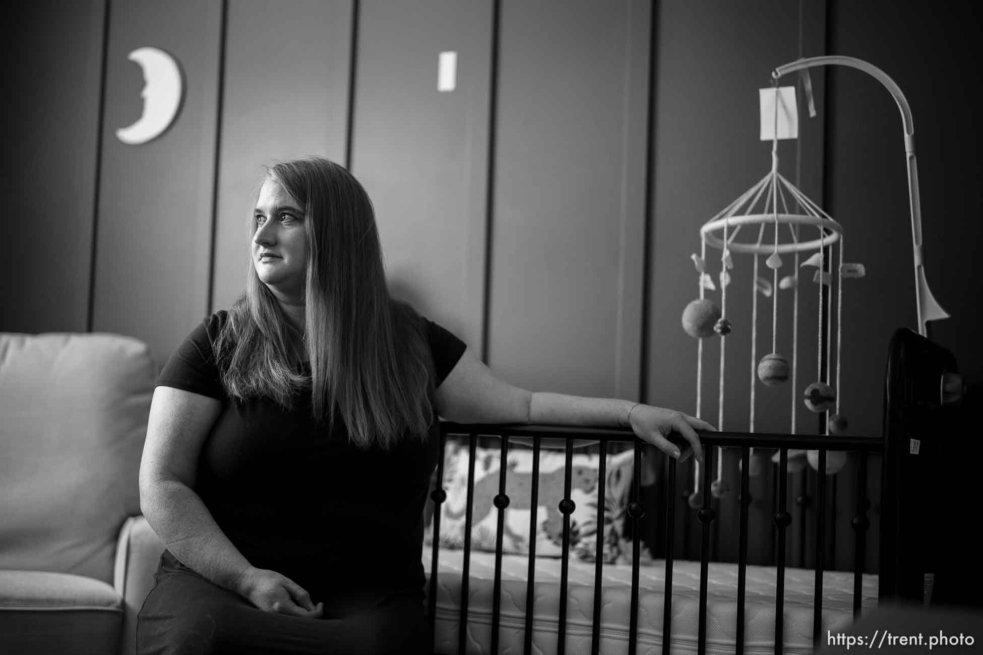 (Trent Nelson  |  The Salt Lake Tribune) Julie Michaud in the bedroom of her deceased 7-month-old daughter Eliza, a place she calls joyous and sacred, in Ogden on Friday, May 20, 2022.