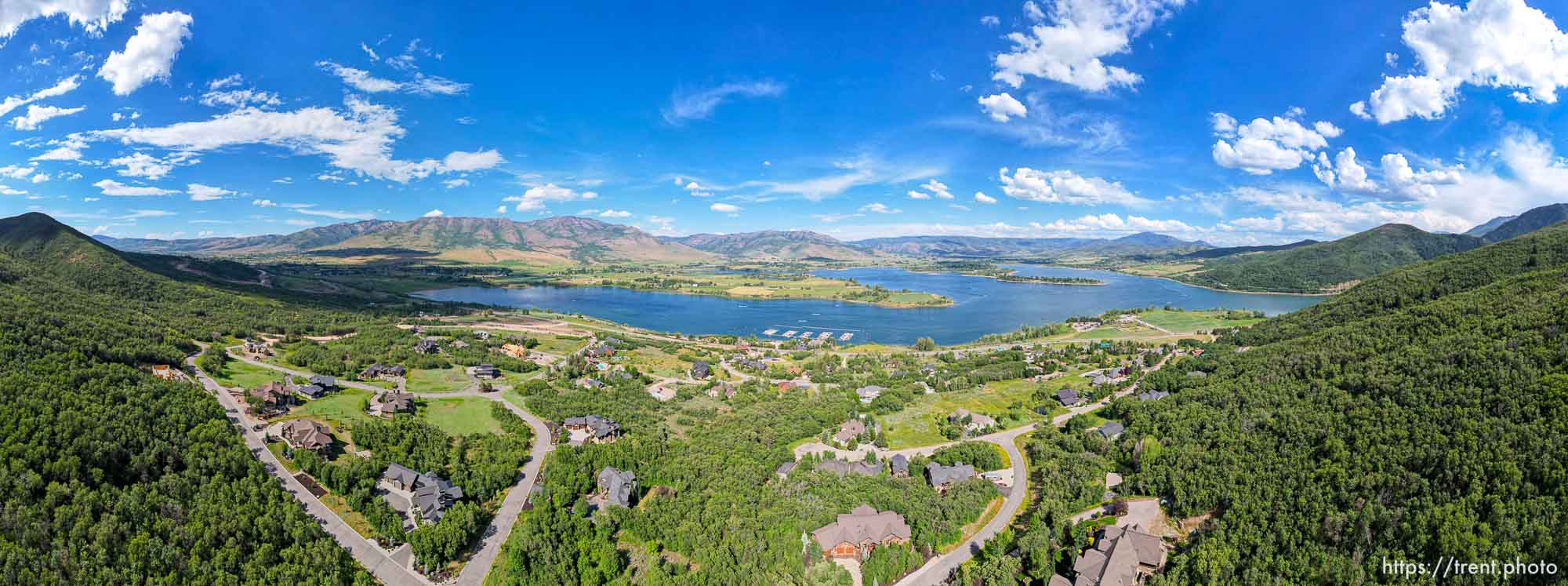 (Trent Nelson  |  The Salt Lake Tribune) The Radford subdivision and Pineview Reservoir in Eden on Thursday, June 23, 2022.