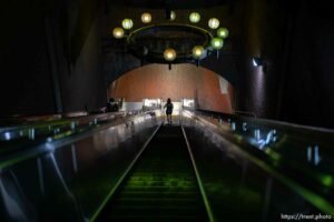 metro station escalator on Wednesday, July 13, 2022.