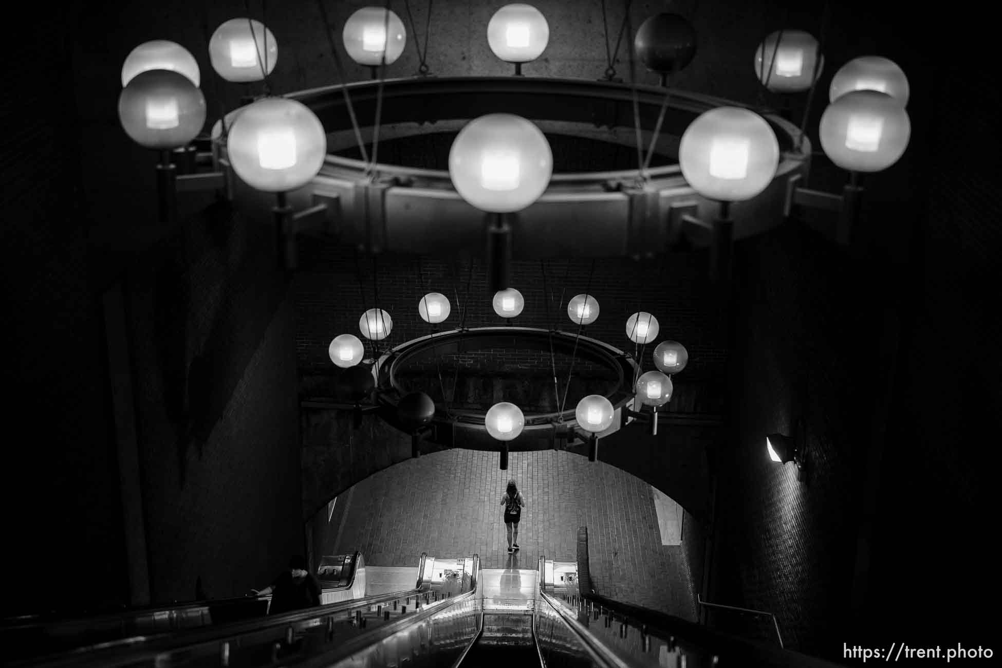 metro station escalator on Wednesday, July 13, 2022.