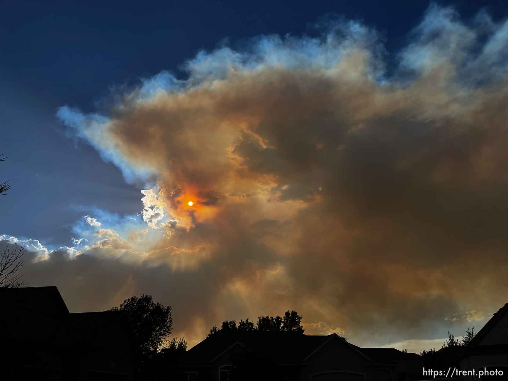 Jacob City Fire, Tooele, seen from Riverton