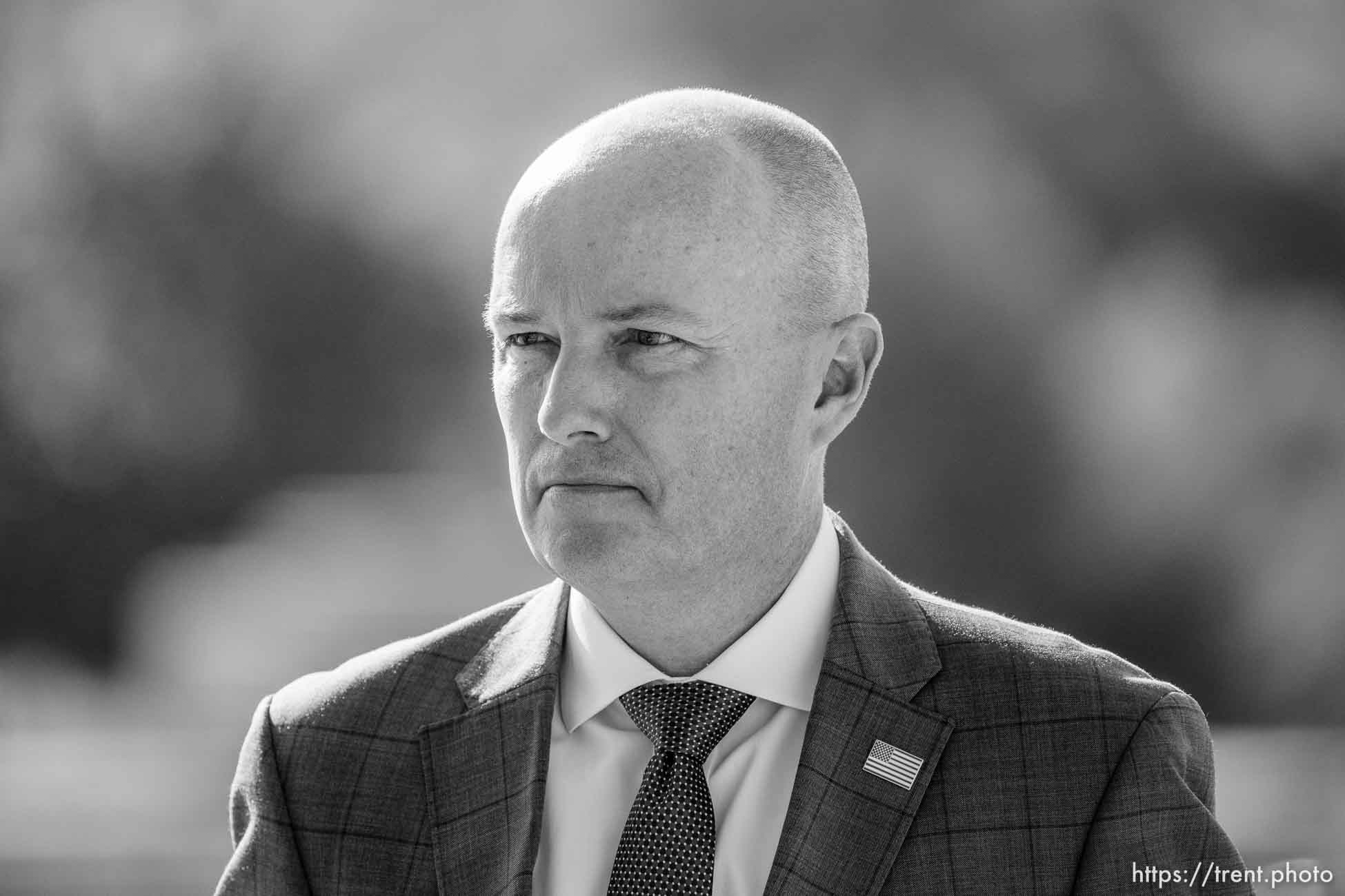 (Trent Nelson  |  The Salt Lake Tribune) Gov. Spencer Cox at a news conference at the State Capitol in Salt Lake City on Friday, July 29, 2022.