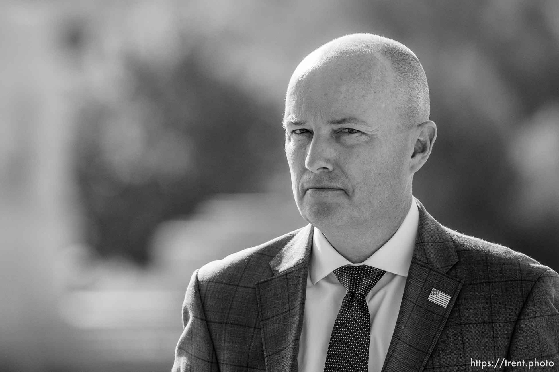 (Trent Nelson  |  The Salt Lake Tribune) Gov. Spencer Cox at a news conference at the State Capitol in Salt Lake City on Friday, July 29, 2022.