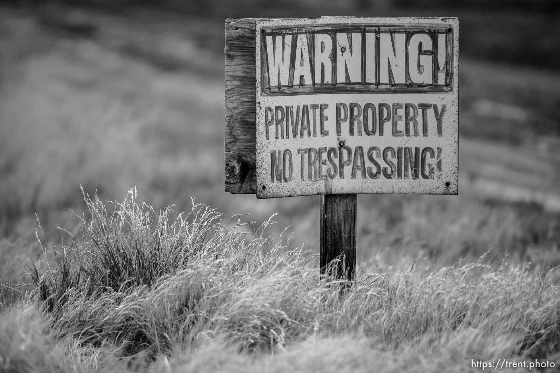 private property sign in Delta on Friday, Aug. 5, 2022.