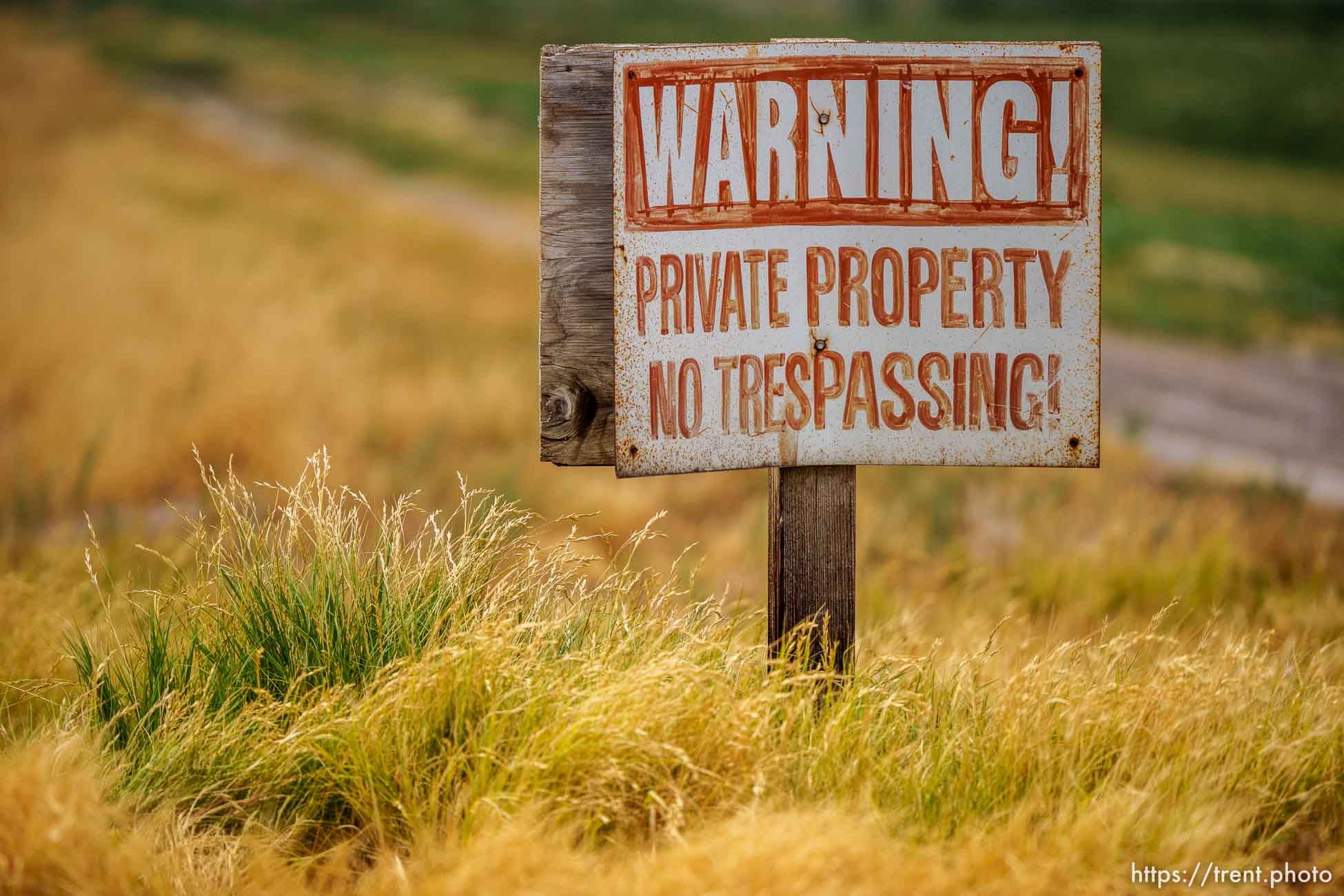 private property sign in Delta on Friday, Aug. 5, 2022.