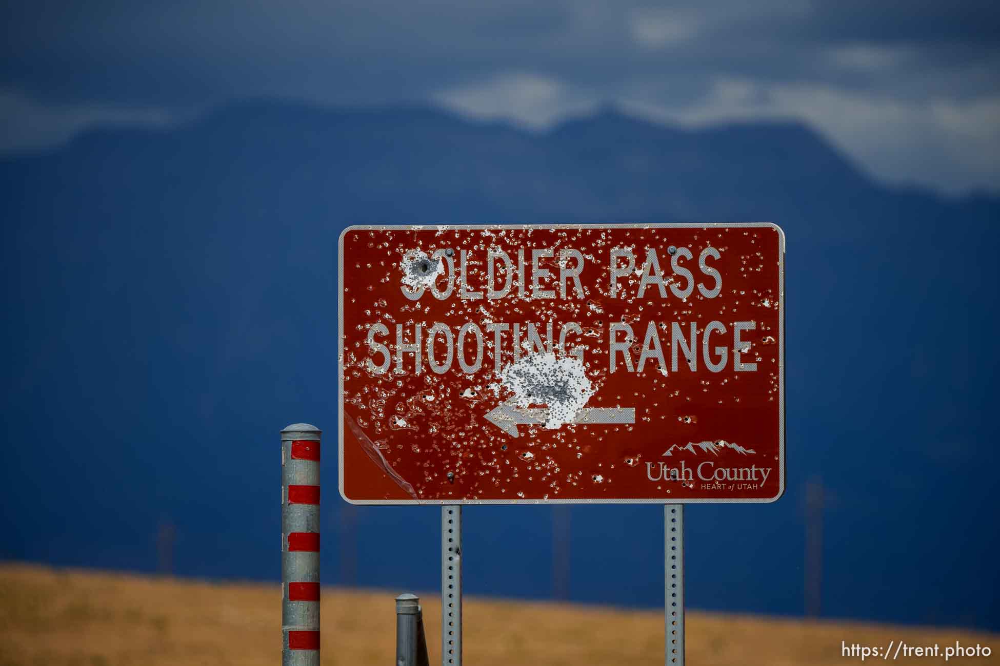 soldier pass shooting range sign, on Friday, Aug. 5, 2022.