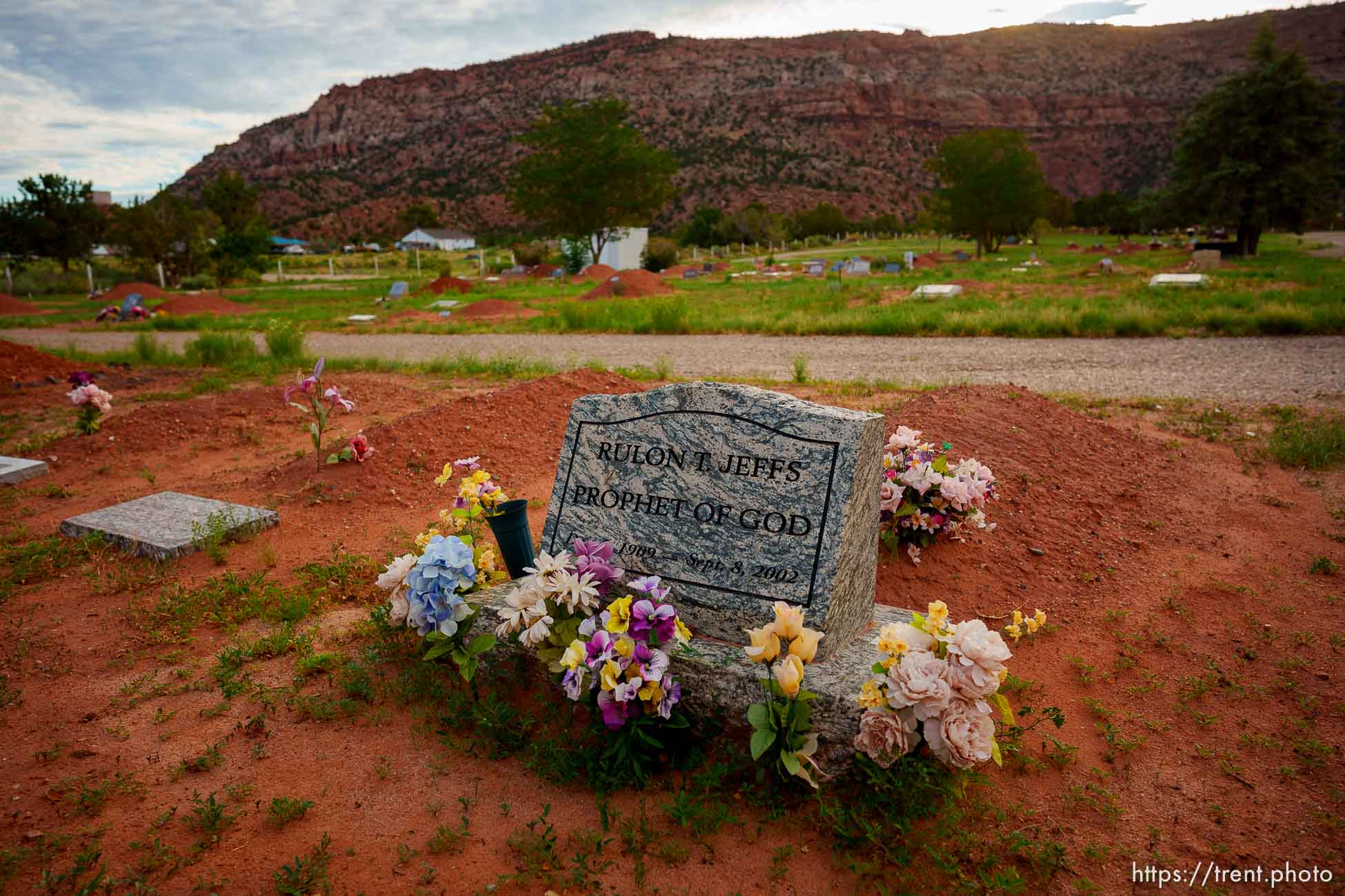 rulon jeffs grave, in Colorado City on Friday, Aug. 12, 2022.