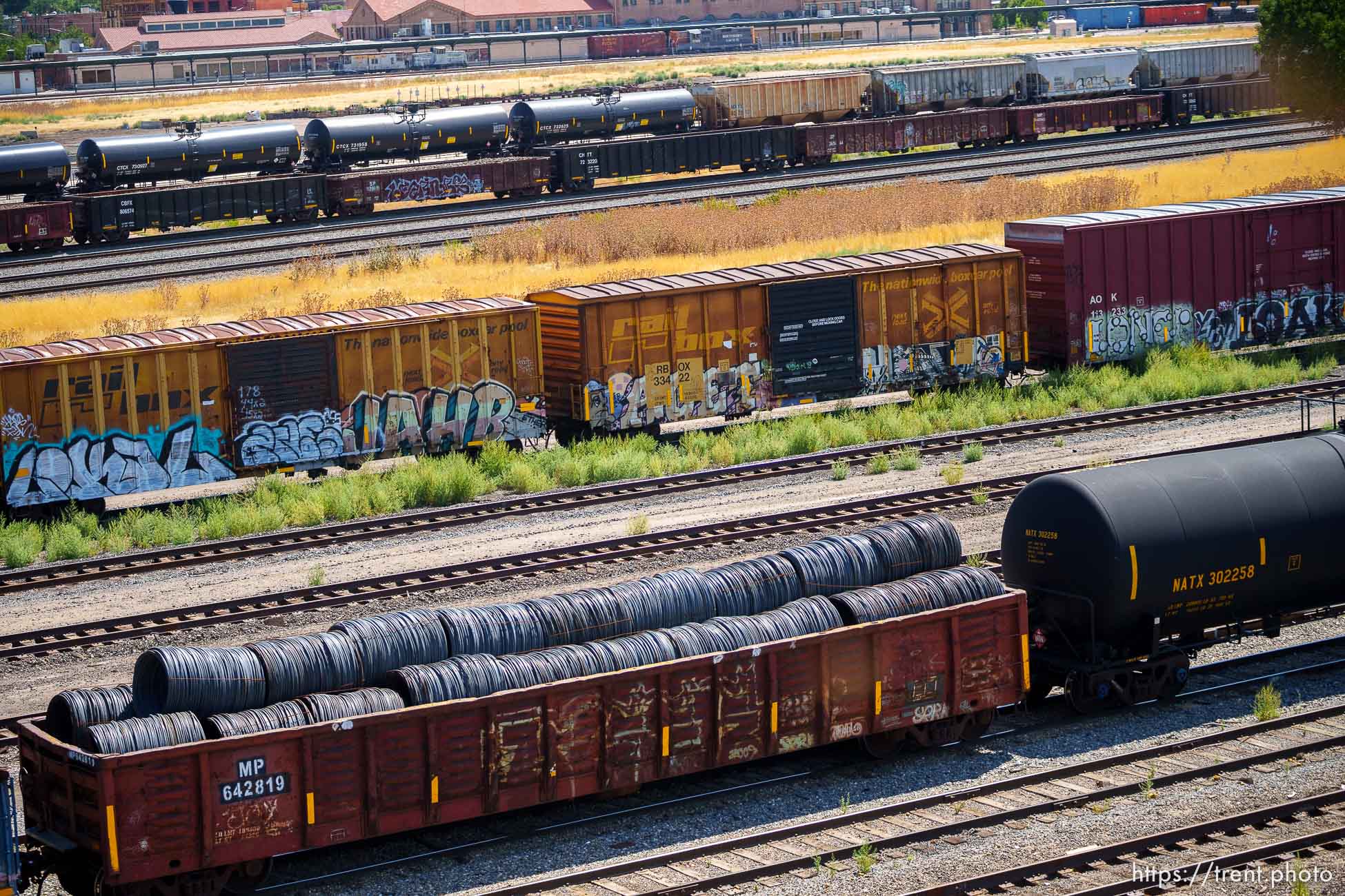 (Trent Nelson  |  The Salt Lake Tribune) The Ogden Railroad Yard on Tuesday, Aug. 23, 2022.