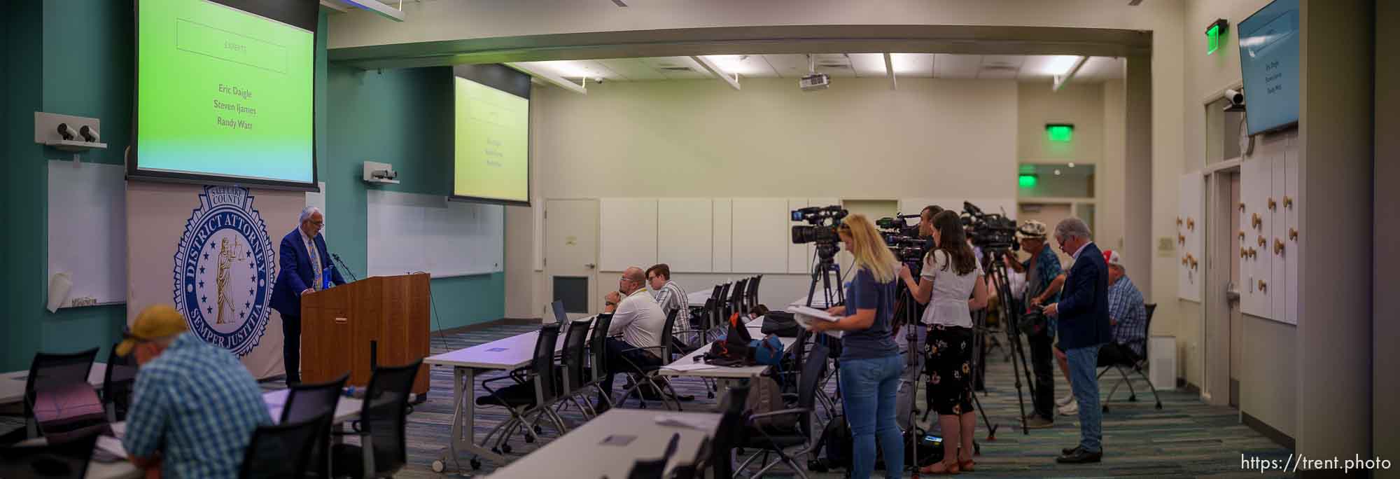 (Trent Nelson  |  The Salt Lake Tribune) Salt Lake County District Attorney Sim Gill talks about the fatal 2018 police shooting of Delorean Pikyavit during a news conference in Salt Lake City on Friday, Aug. 26, 2022.