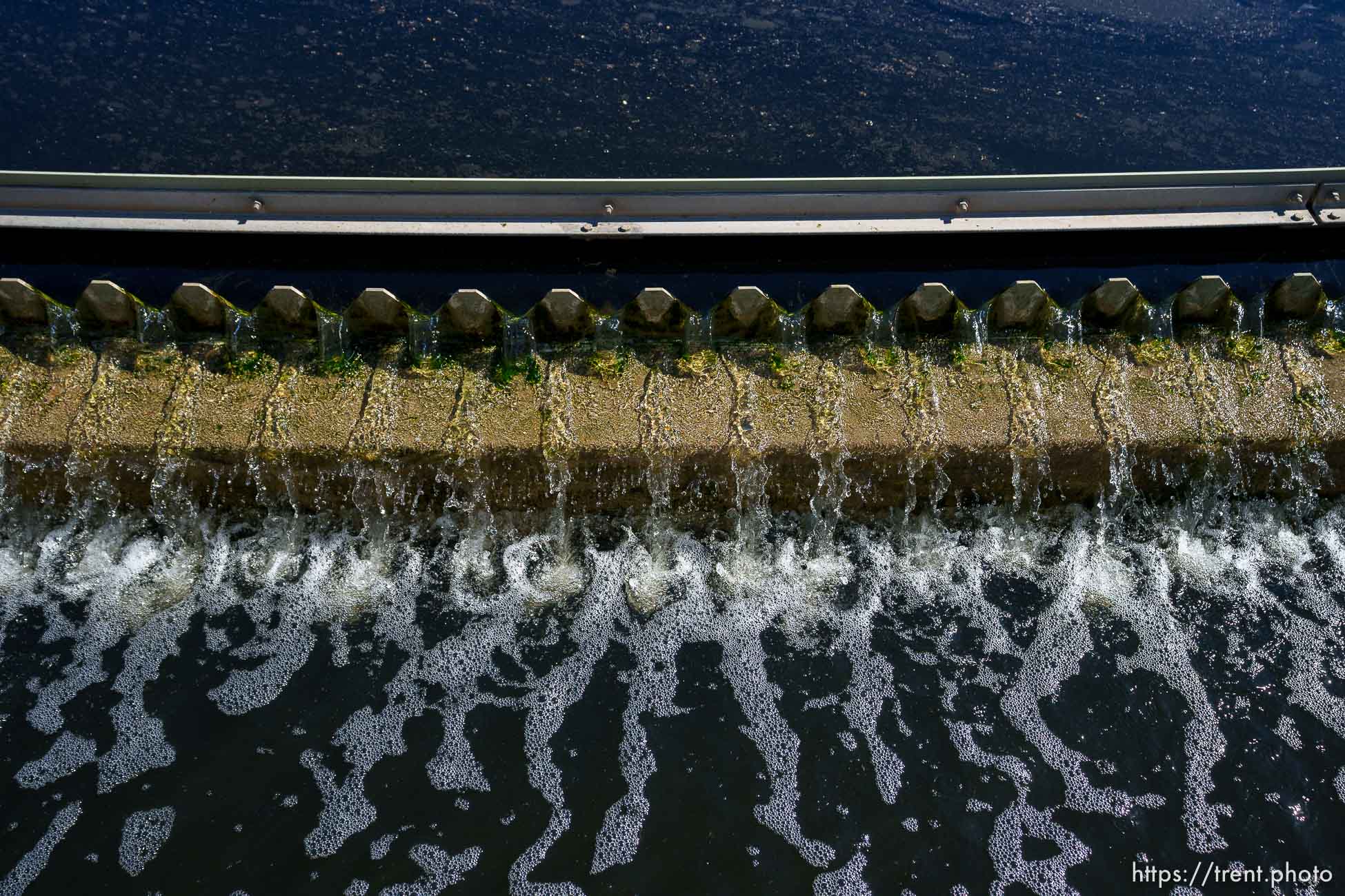 (Trent Nelson  |  The Salt Lake Tribune) A clarifier at Salt Lake City Public Utilities' Water Reclamation Facility on Tuesday, Aug. 30, 2022.