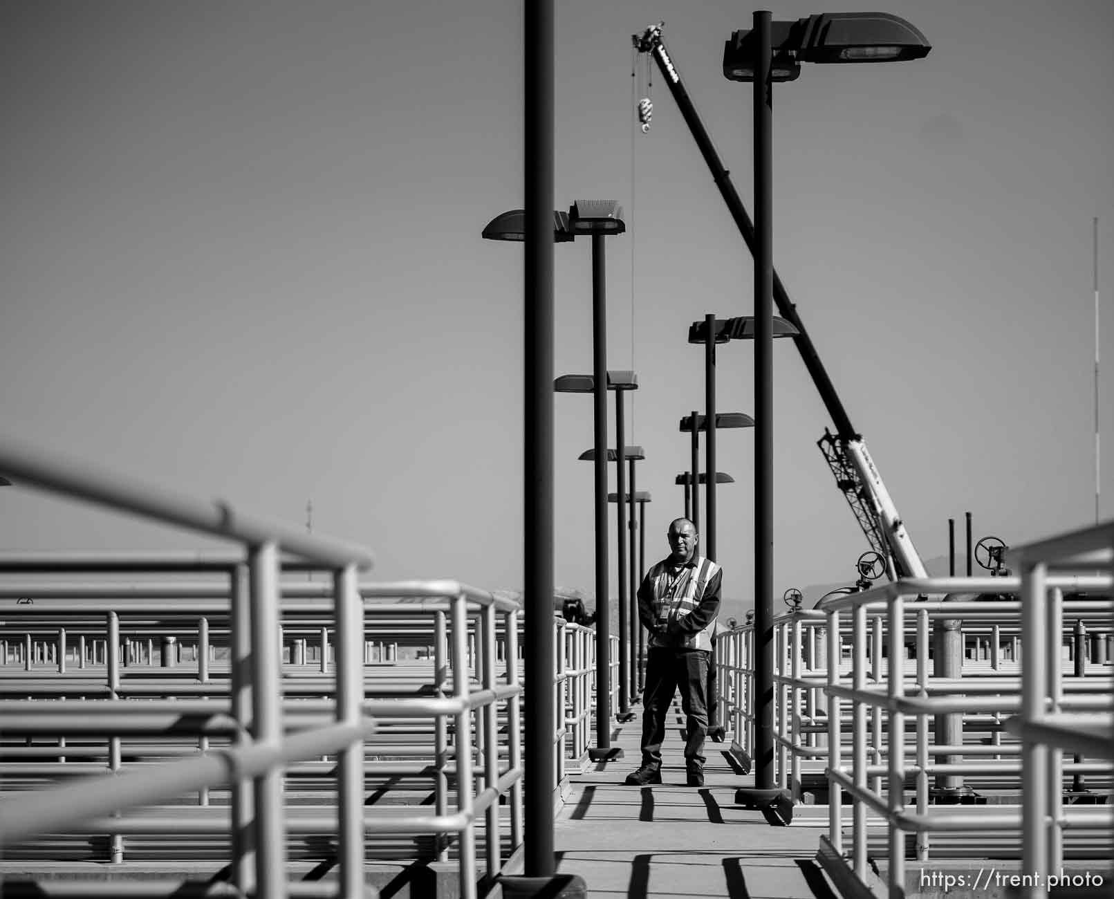 (Trent Nelson  |  The Salt Lake Tribune) Jose Rubalcaba, operations manager at Salt Lake City Public Utilities' Water Reclamation Facility on Tuesday, Aug. 30, 2022.