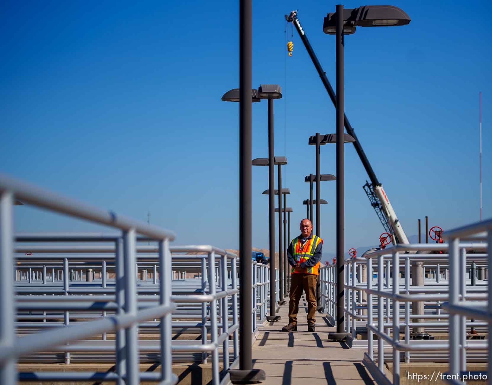 (Trent Nelson  |  The Salt Lake Tribune) Jose Rubalcaba, operations manager at Salt Lake City Public Utilities' Water Reclamation Facility on Tuesday, Aug. 30, 2022.