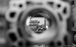 (Trent Nelson  |  The Salt Lake Tribune) Nasser Abdulrasoul working in a diesel systems technology course at Salt Lake Community College's School of Applied Technology in Salt Lake City on Thursday, Sept. 8, 2022. SLCC is renaming the school to Salt Lake Technical College.