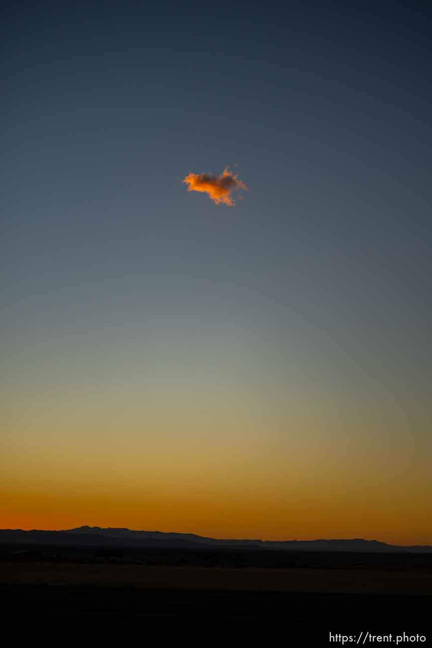 cloud at sunset on Monday, Sept. 19, 2022.