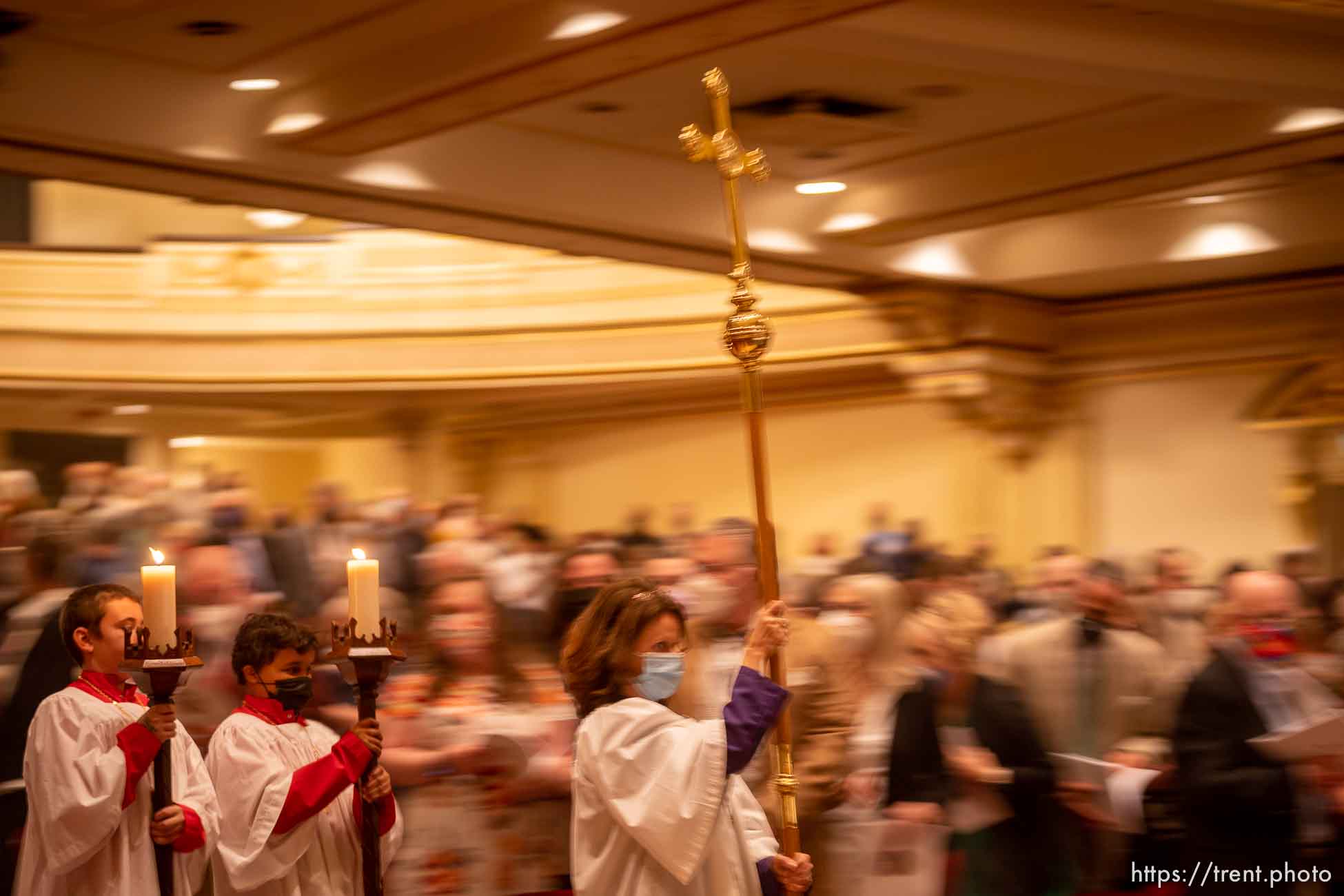 (Trent Nelson  |  The Salt Lake Tribune) 
The Episcopal Diocese of Utah will ordain and consecrate the Rev. Phyllis Spiegel as the 12th bishop of Utah in a festive service at the Capitol Theater Saturday, Sept. 17, at 11 a.m. Bishop-elect Spiegel will assume the role of bishop in the service as Bishop Scott B. Hayashi hands over the Diocesan crosier. The former presiding bishop of the Episcopal Church Katharine Jefforts Schori will preside over the service. 
at the Capitol Theatre in Salt Lake City on Saturday, Sept. 17, 2022.