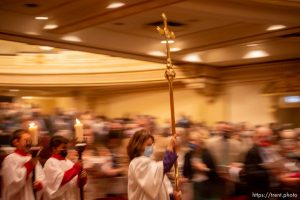 (Trent Nelson  |  The Salt Lake Tribune) 
The Episcopal Diocese of Utah will ordain and consecrate the Rev. Phyllis Spiegel as the 12th bishop of Utah in a festive service at the Capitol Theater Saturday, Sept. 17, at 11 a.m. Bishop-elect Spiegel will assume the role of bishop in the service as Bishop Scott B. Hayashi hands over the Diocesan crosier. The former presiding bishop of the Episcopal Church Katharine Jefforts Schori will preside over the service. 
at the Capitol Theatre in Salt Lake City on Saturday, Sept. 17, 2022.