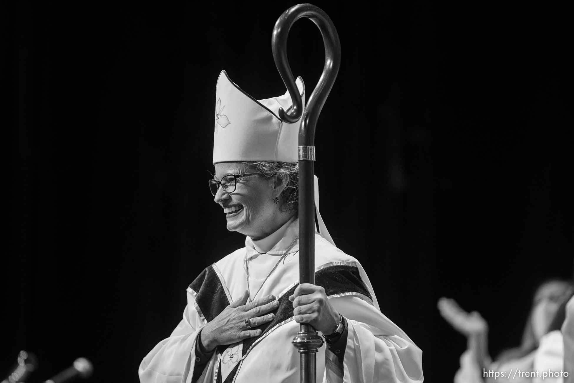 (Trent Nelson  |  The Salt Lake Tribune) The Episcopal Diocese of Utah ordains and consecrates the Rev. Phyllis Spiegel as the 12th bishop of Utah at the Capitol Theatre in Salt Lake City on Saturday, Sept. 17, 2022.