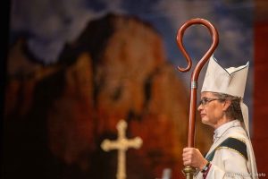 (Trent Nelson  |  The Salt Lake Tribune) The Episcopal Diocese of Utah ordains and consecrates the Rev. Phyllis Spiegel as the 12th bishop of Utah at the Capitol Theatre in Salt Lake City on Saturday, Sept. 17, 2022.