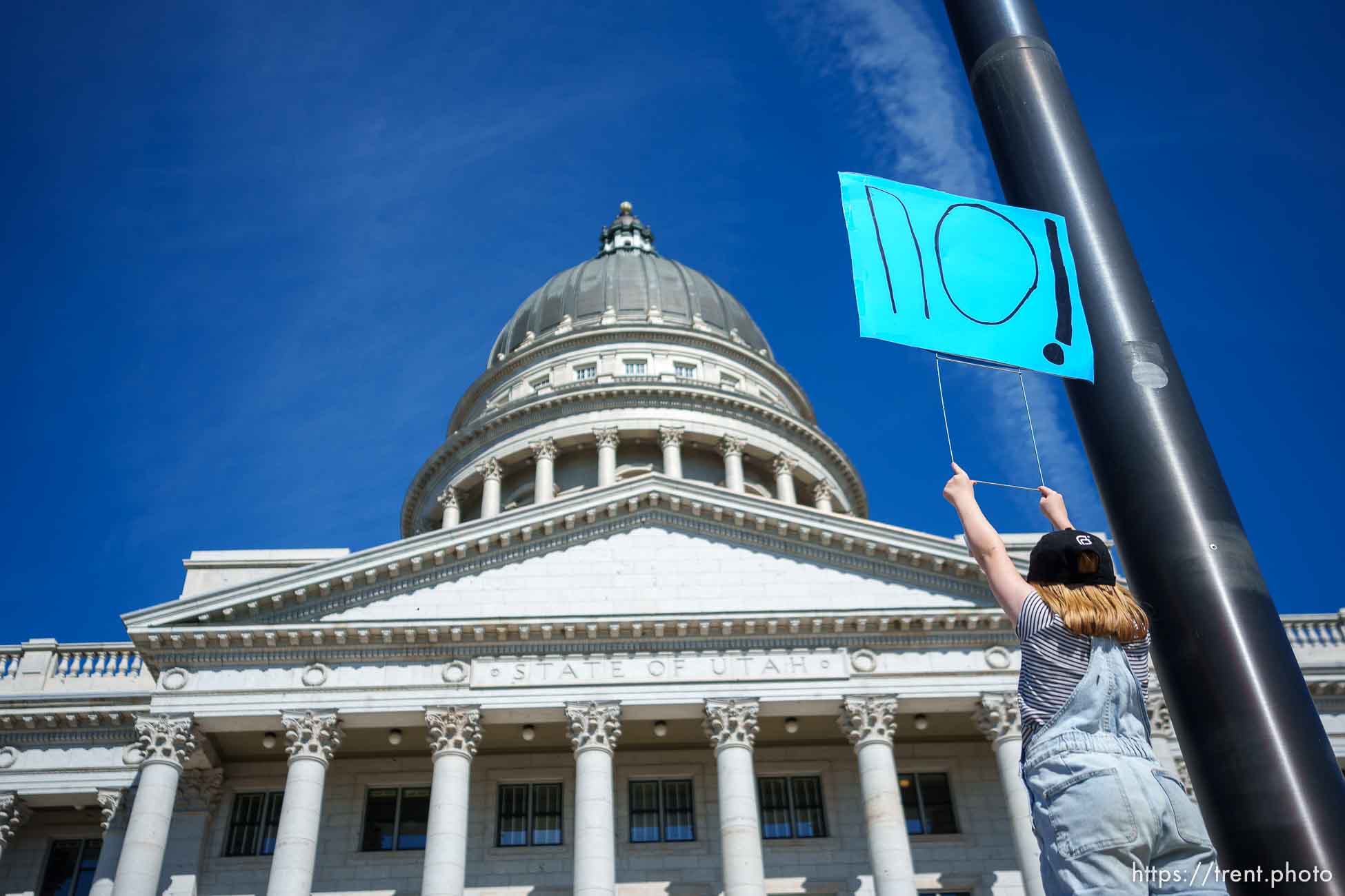 (Trent Nelson  |  The Salt Lake Tribune) A rally and march at the State Capitol in Salt Lake City in support of abortion rights on Saturday, Oct. 8, 2022.