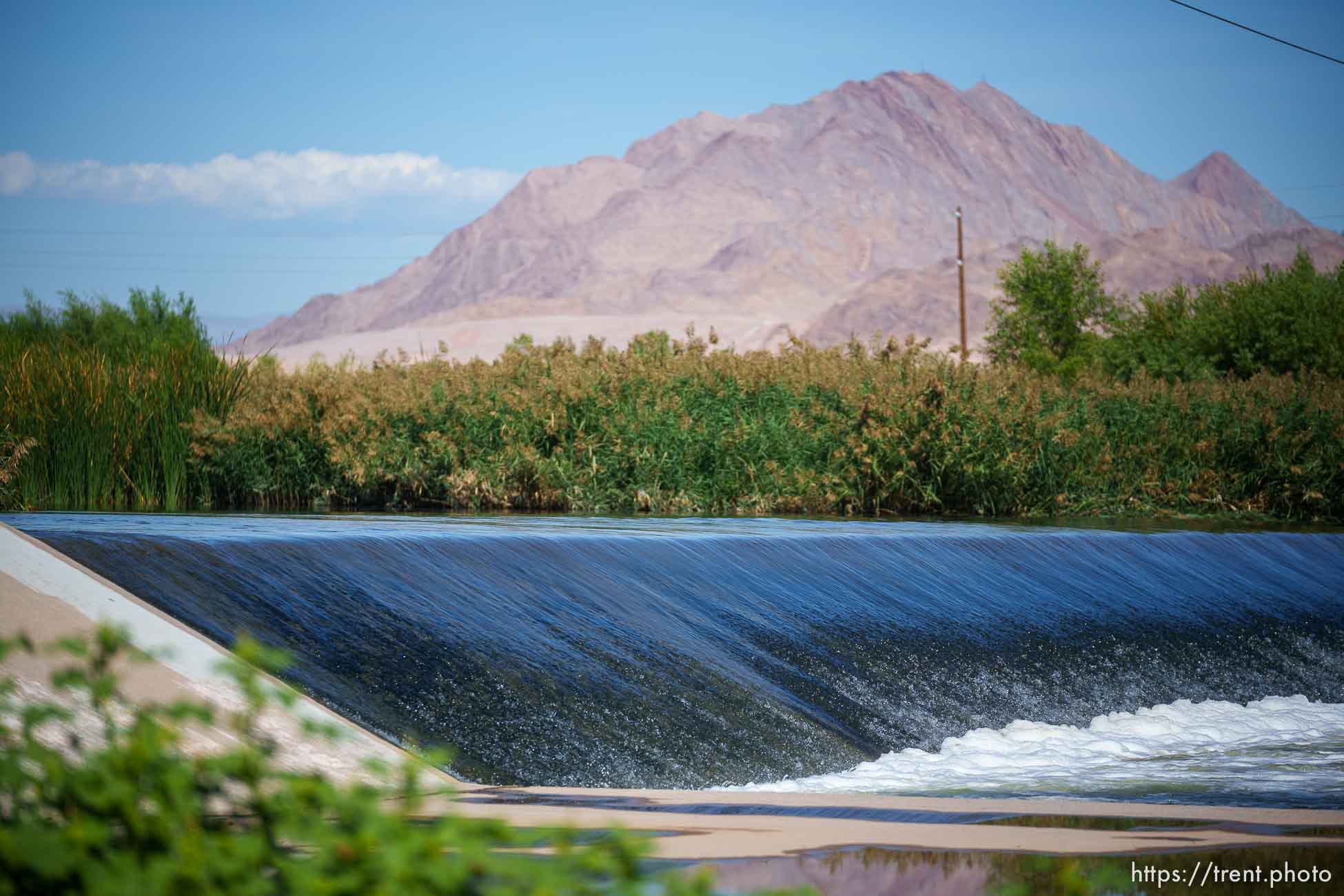 (Trent Nelson  |  The Salt Lake Tribune) Las Vegas Wash, a 12-mile-long channel that feeds treated water to Lake Mead, on Thursday, Sept. 29, 2022.