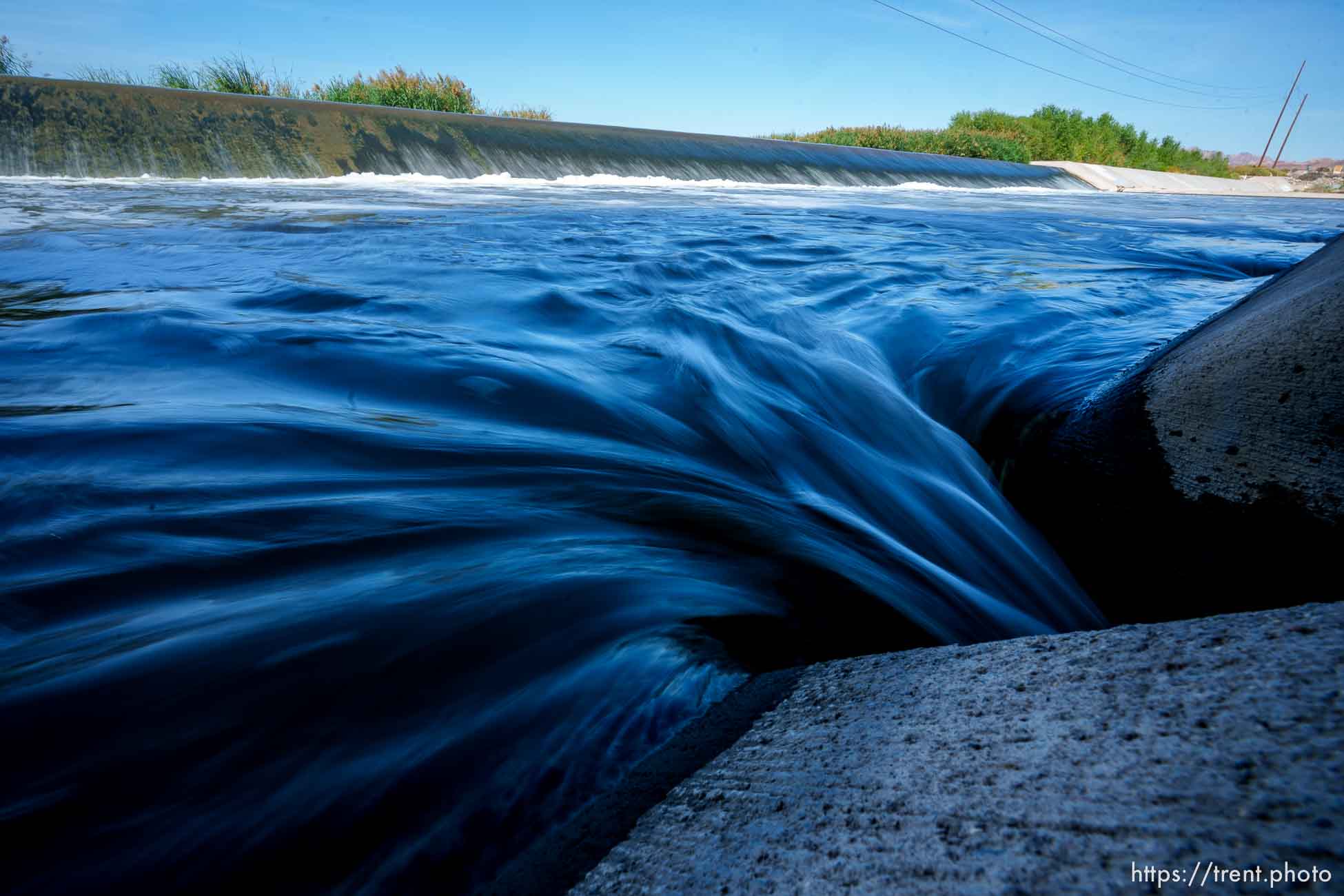 (Trent Nelson  |  The Salt Lake Tribune) Las Vegas Wash, a 12-mile-long channel that feeds treated water to Lake Mead, on Thursday, Sept. 29, 2022.