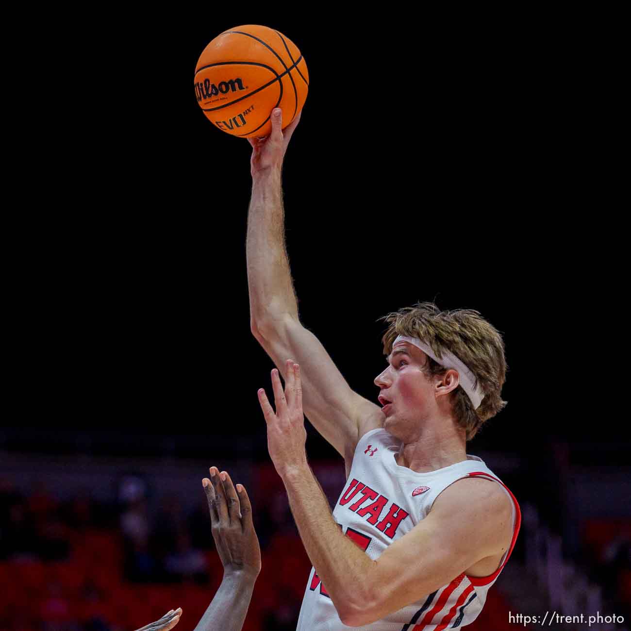 (Trent Nelson  |  The Salt Lake Tribune) Utah Utes center Branden Carlson (35) as the University of Utah hosts Long Island University, NCAA basketball in Salt Lake City on Monday, Nov. 7, 2022.