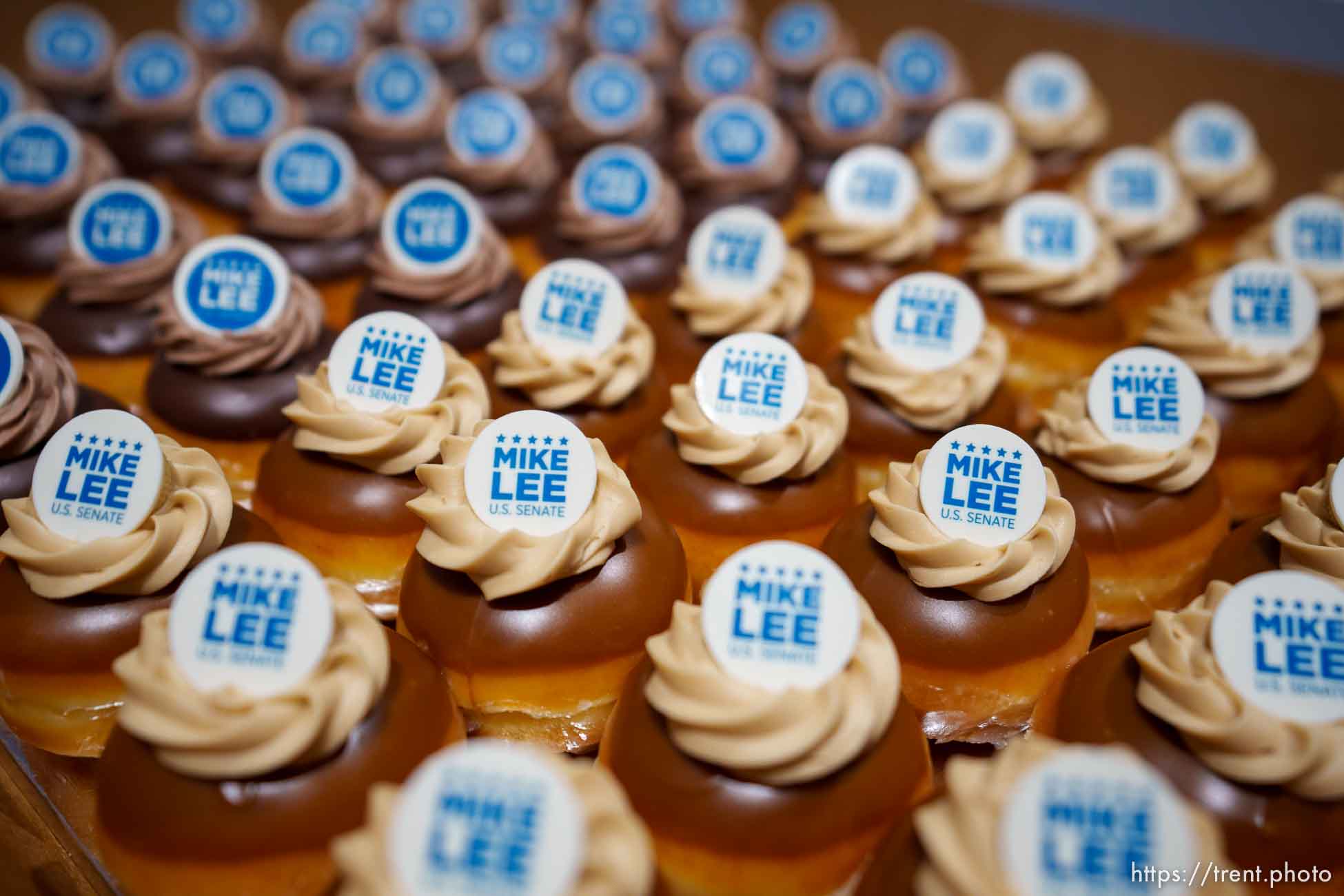 (Trent Nelson  |  The Salt Lake Tribune) Sen. Mike Lee-branded treats at the Utah Republican Party election night party at the Hyatt Regency in Salt Lake City on Tuesday, Nov. 8, 2022.