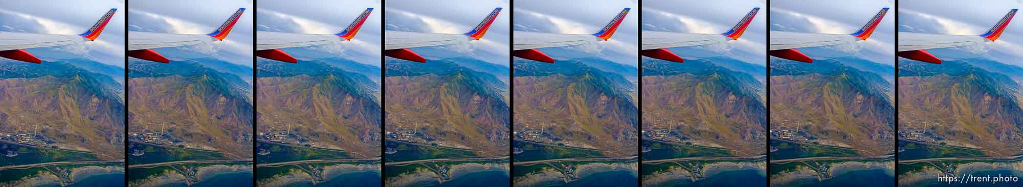 flying from oakland to salt lake city, Thursday, July 31, 2014.