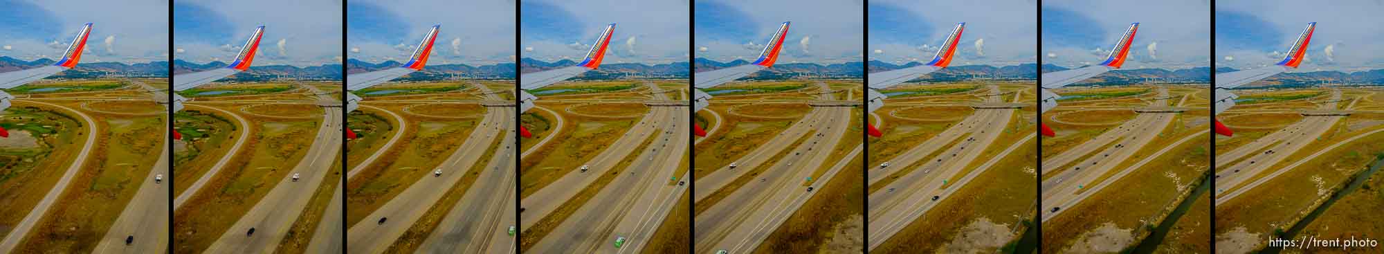 flying from oakland to salt lake city, Thursday, July 31, 2014.