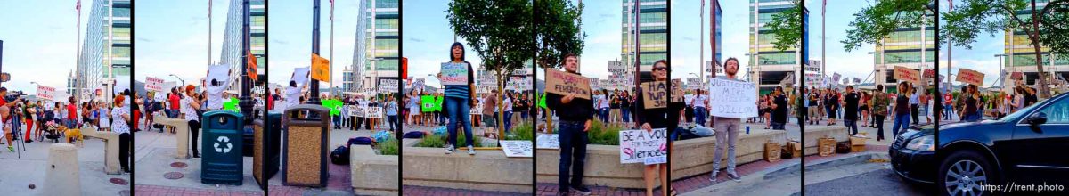 rally against police shootings of michael brown, dillon taylor, Salt Lake City, Wednesday, August 20, 2014.