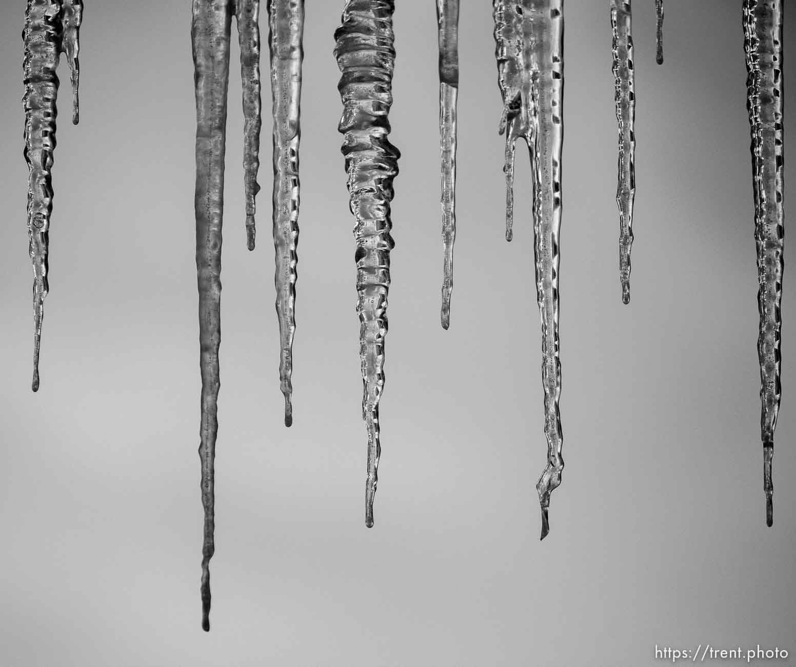 icicles on Friday, Dec. 16, 2022.