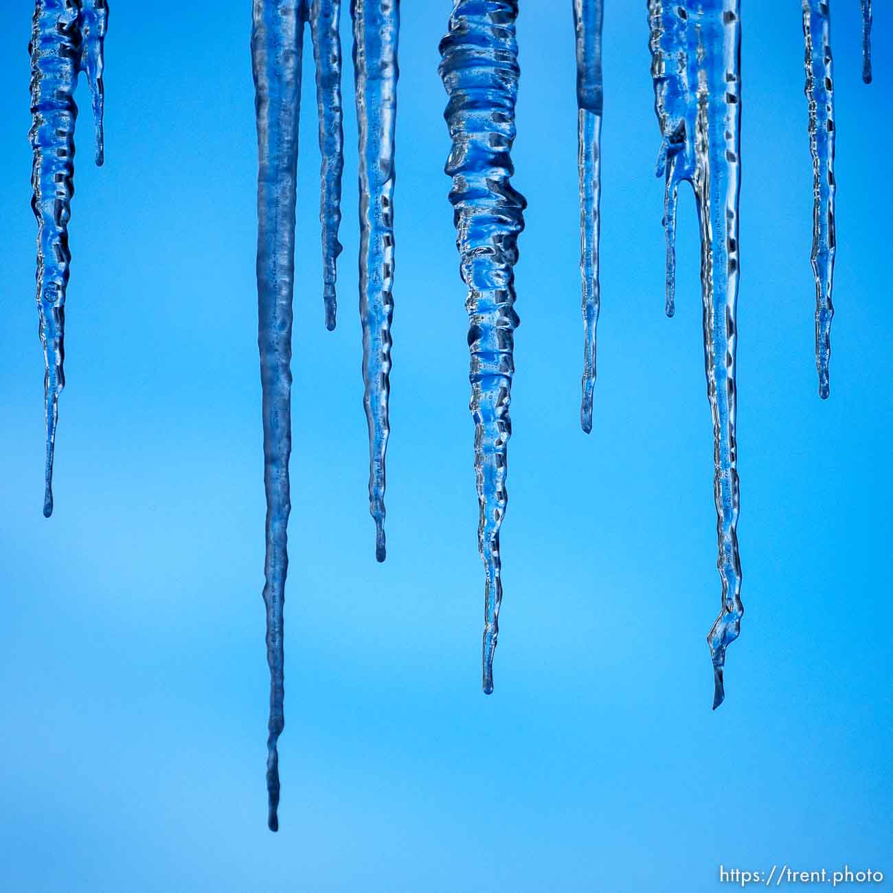 icicles on Friday, Dec. 16, 2022.