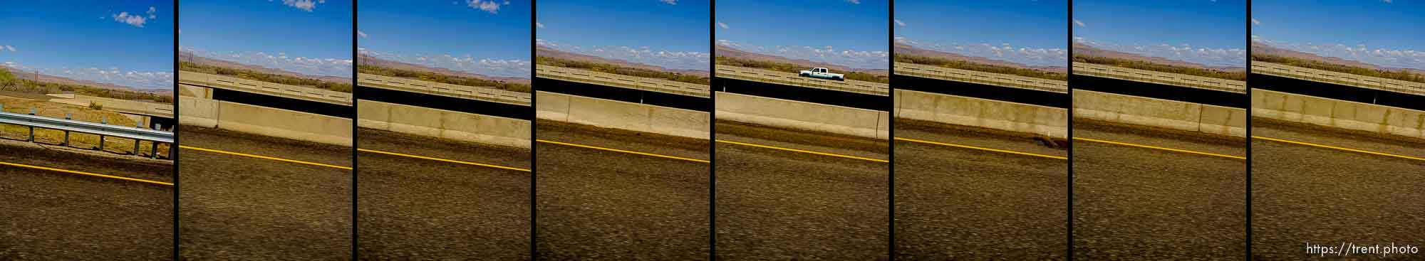 driving from Green River to Moab, passenger side view