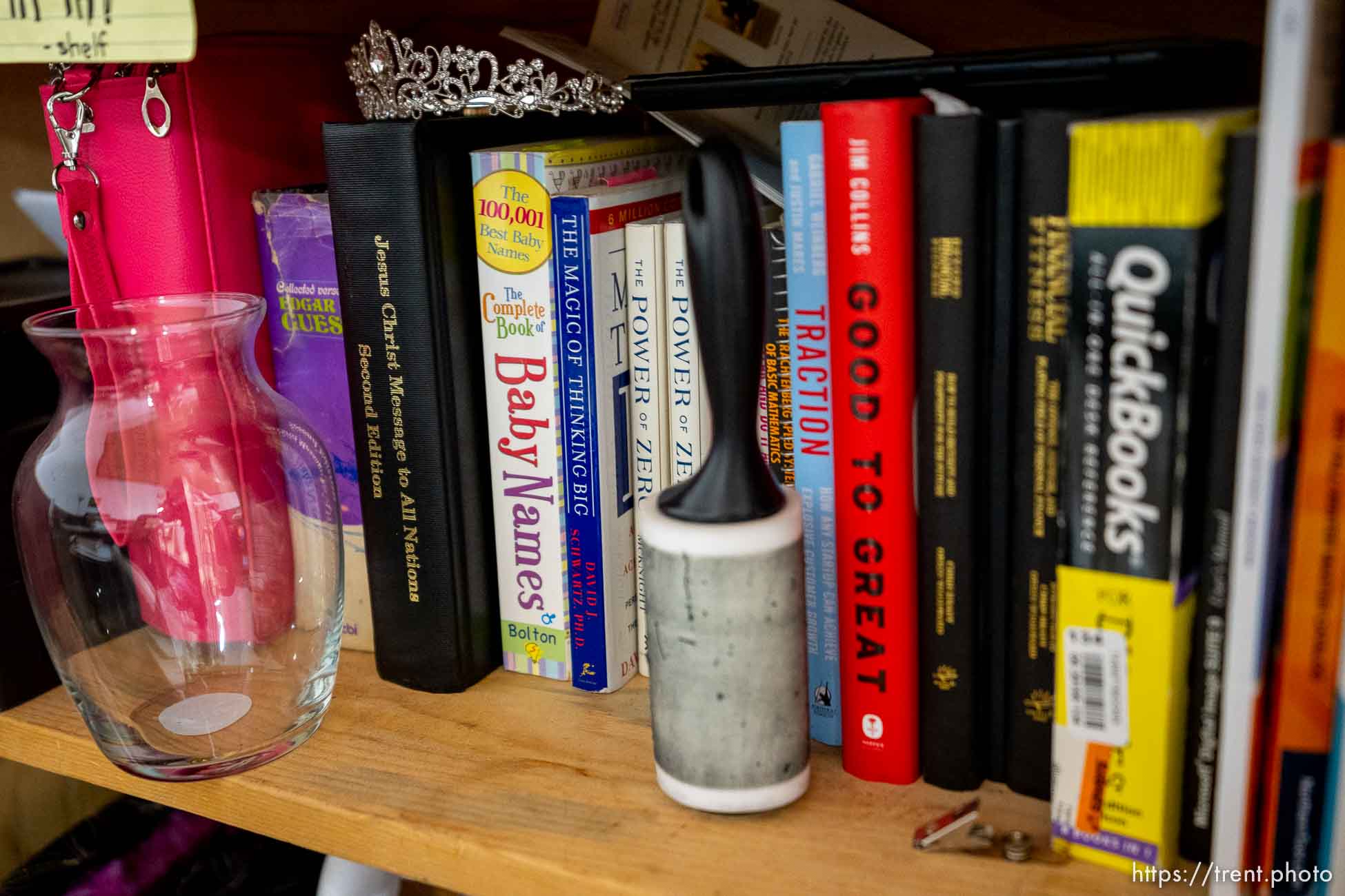 (Trent Nelson  |  The Salt Lake Tribune) A tiara rests on a bookshelf at Samuel Bateman's home in Colorado City, Ariz., on Tuesday, Sept. 13, 2022.