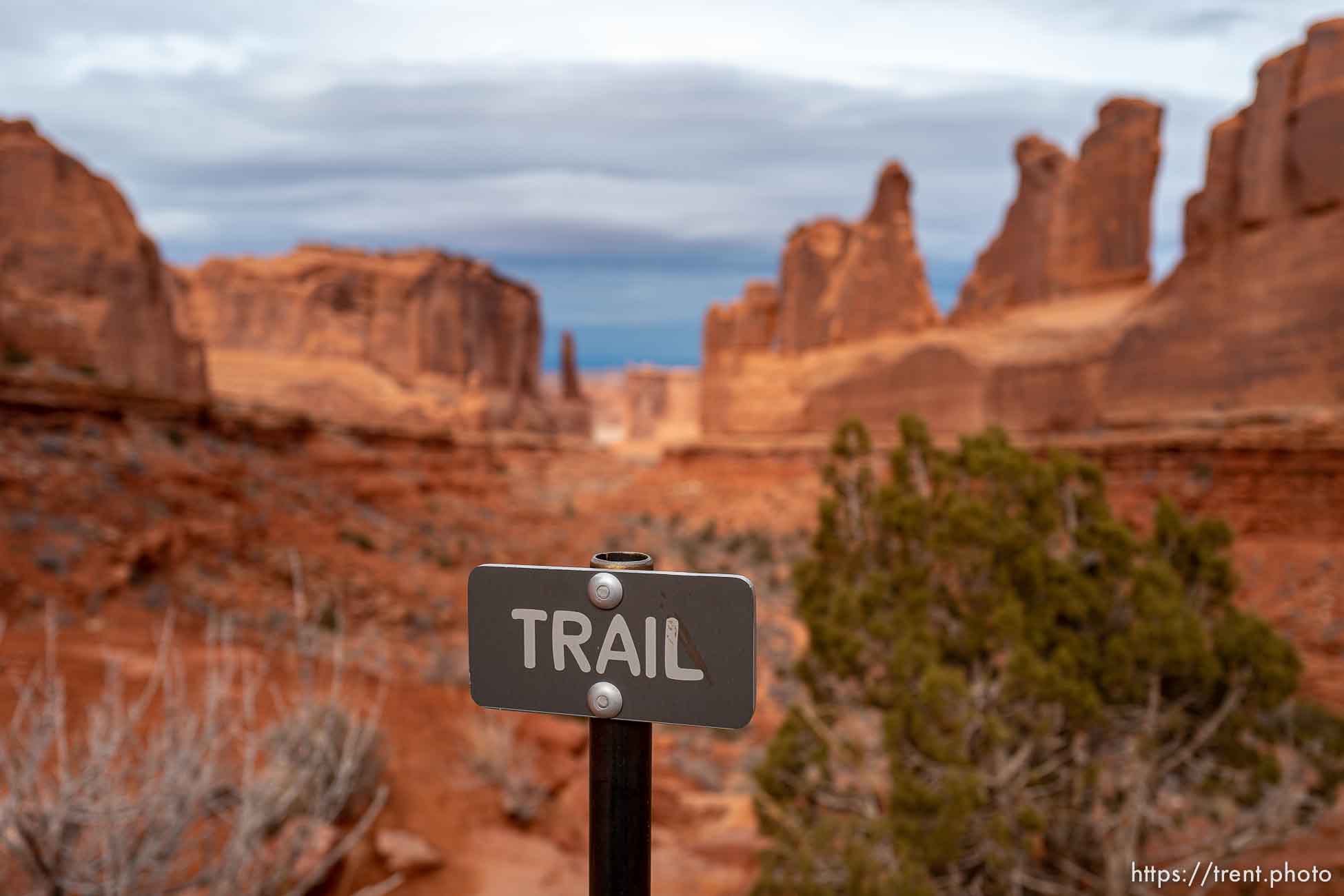 park avenue, arches national park, on Sunday, Jan. 1, 2023.