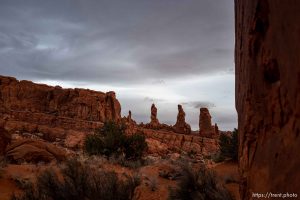tower arch hike, arches national park, on Sunday, Jan. 1, 2023.