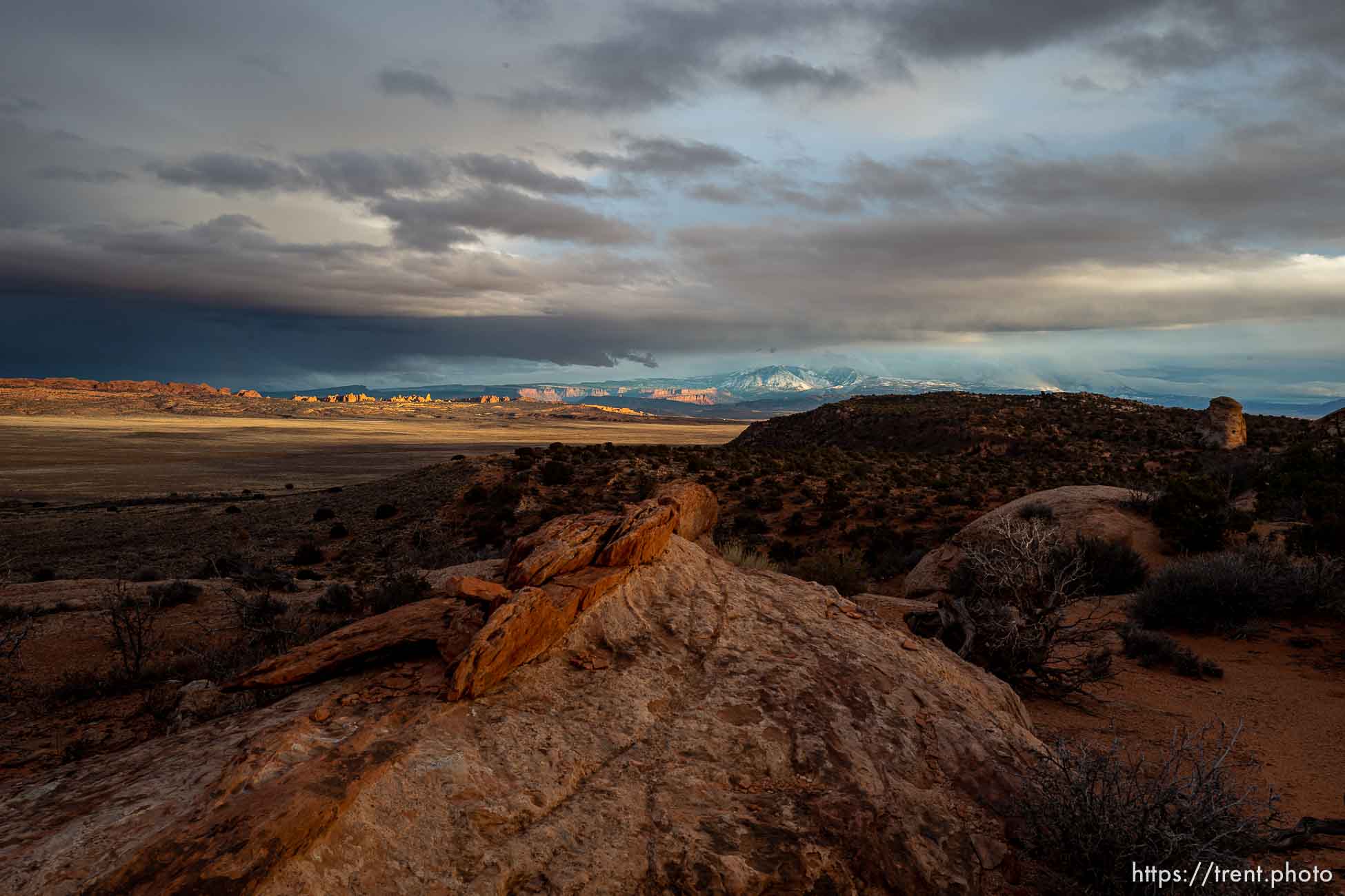 la sal mountains, arches national park, on Sunday, Jan. 1, 2023.