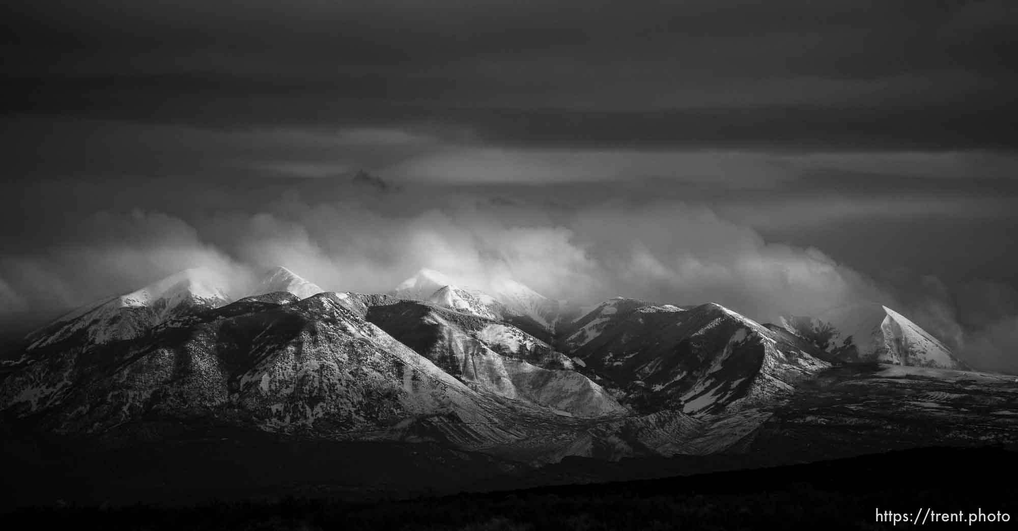 la sal mountains, arches national park, on Sunday, Jan. 1, 2023.