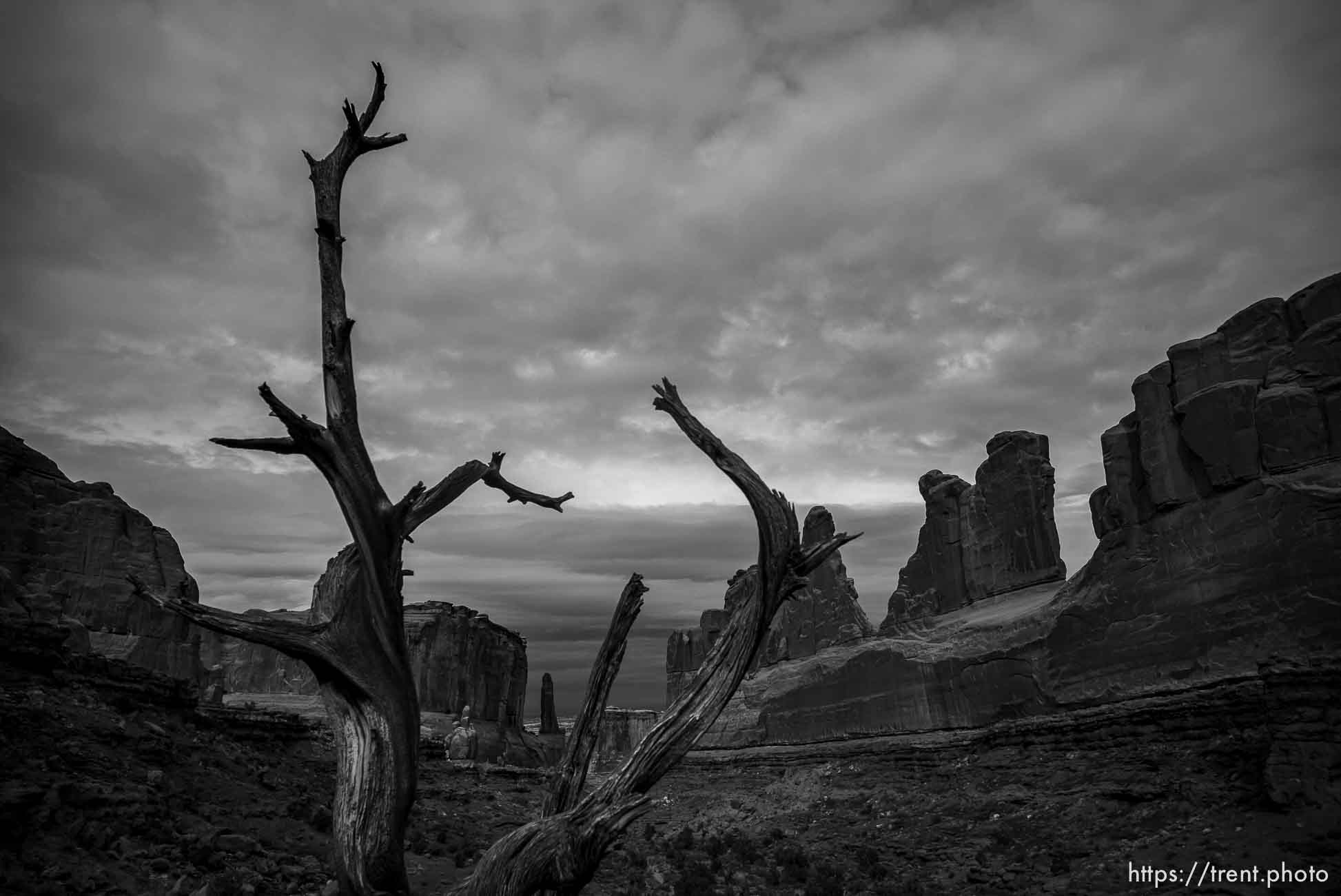 park avenue, arches national park, on Sunday, Jan. 1, 2023.