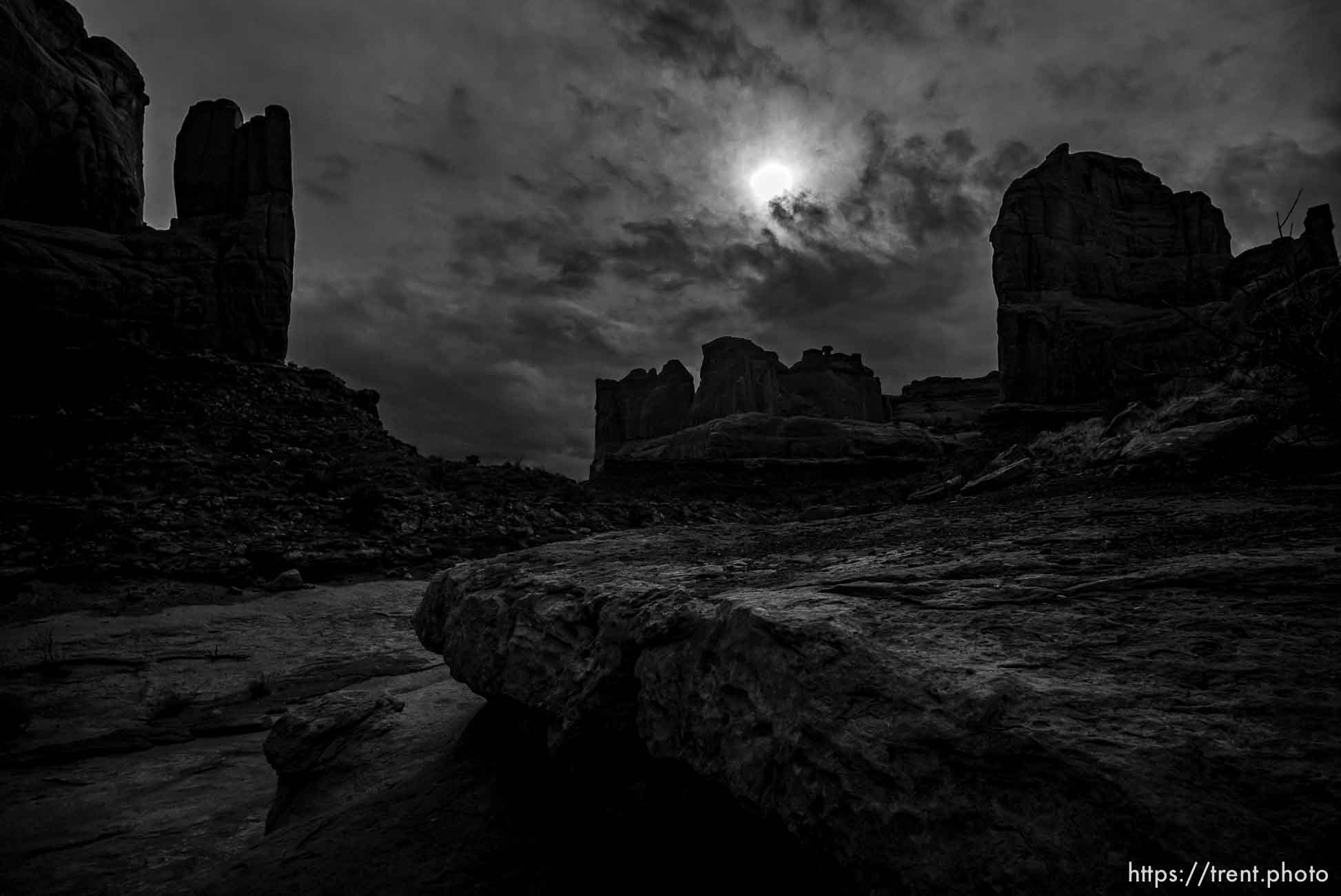 park avenue, arches national park, on Sunday, Jan. 1, 2023.